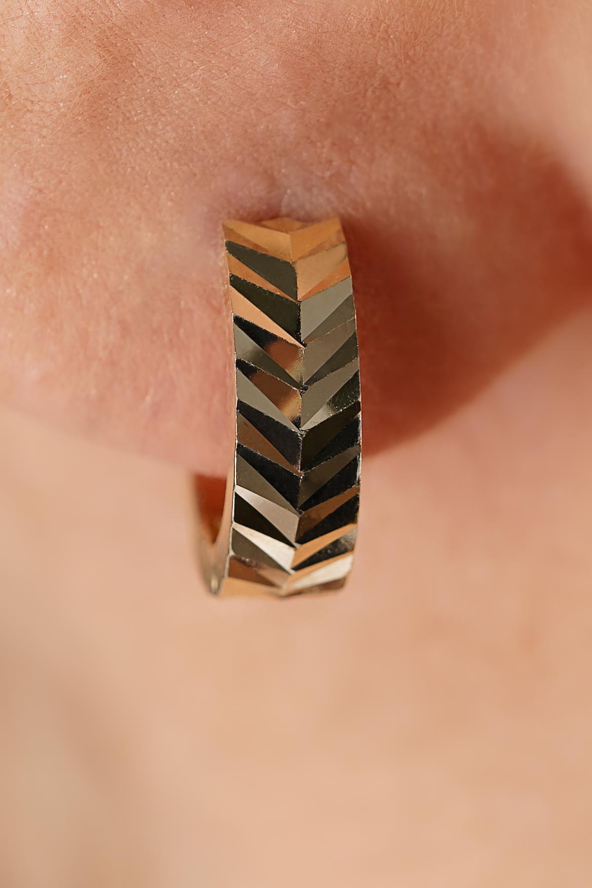 14 Ayar Altın Mini Başak Küpe - Fiyonk Kuyumculuk (1)