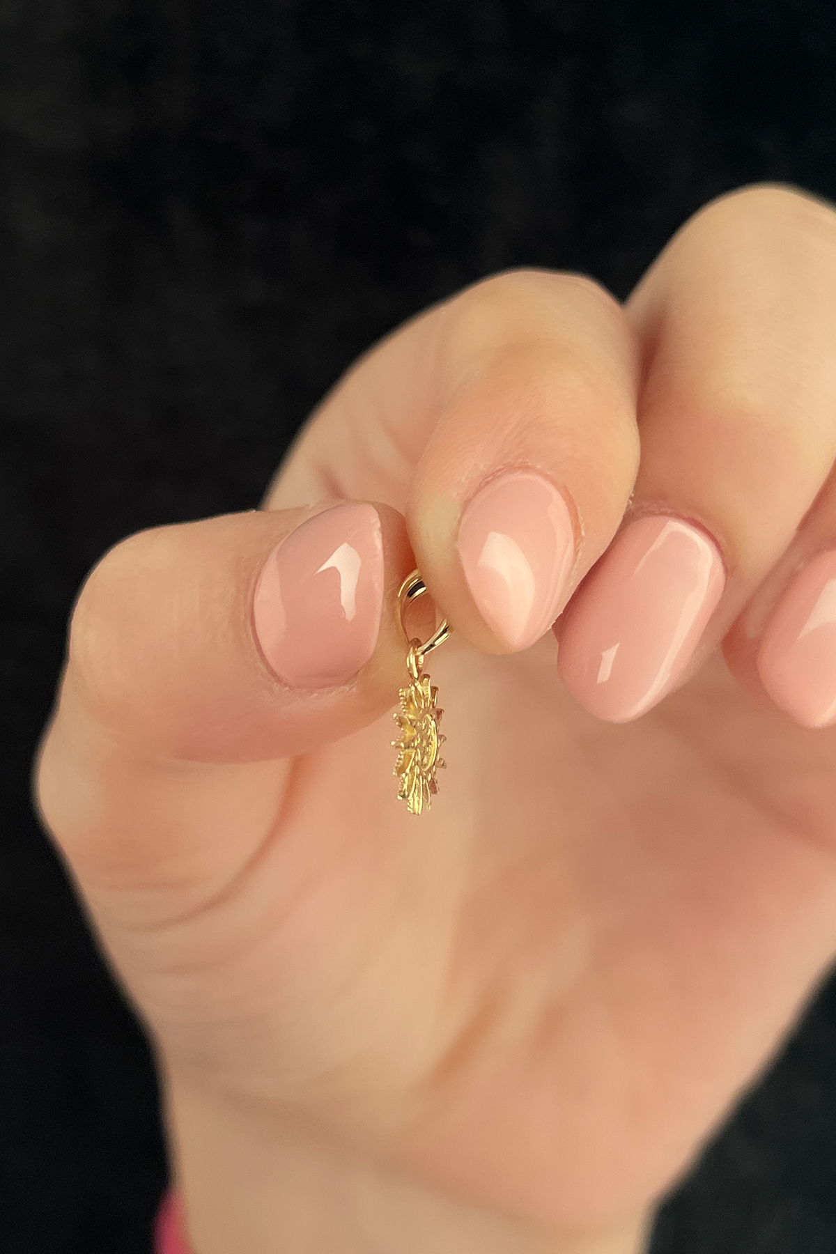 14 Ayar Altın Mini Güneş Kolye Ucu - Fiyonk Kuyumculuk (1)