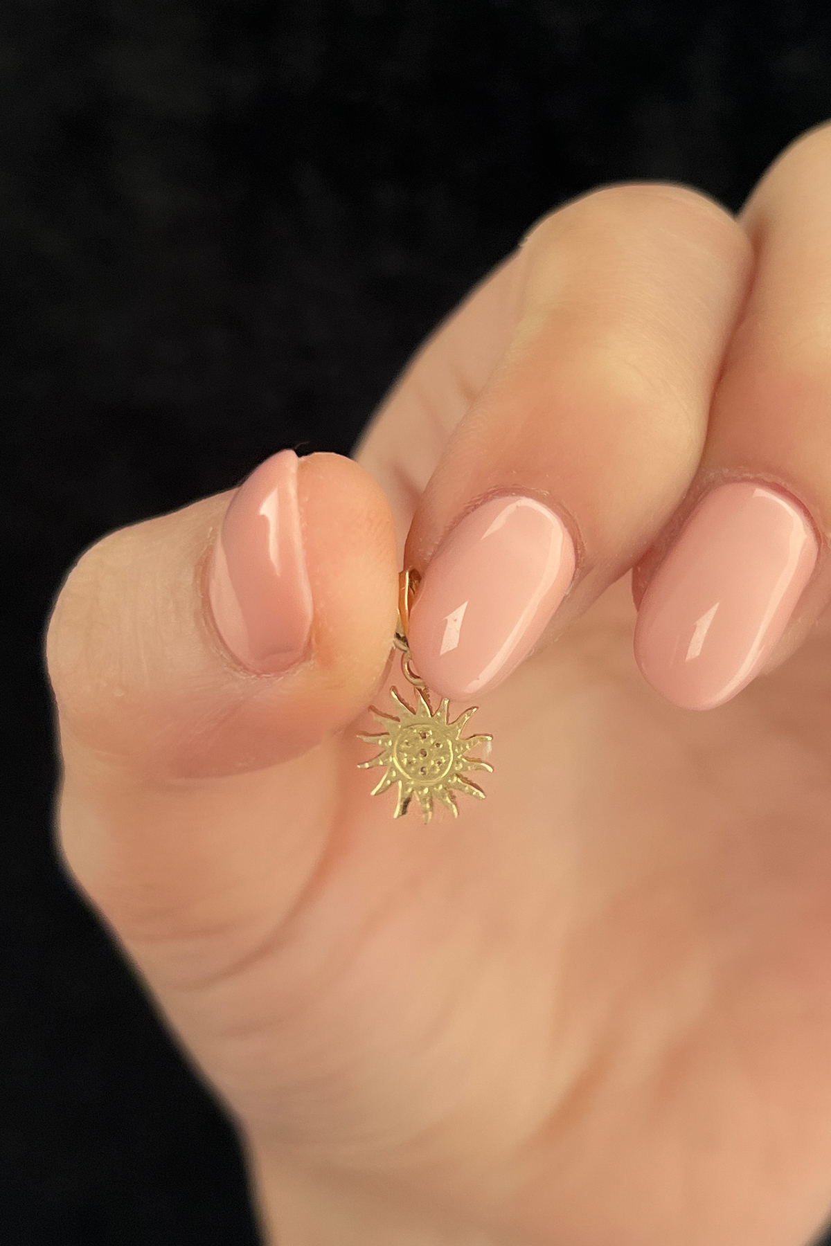 14 Ayar Altın Mini Güneş Kolye Ucu - Fiyonk Kuyumculuk (1)