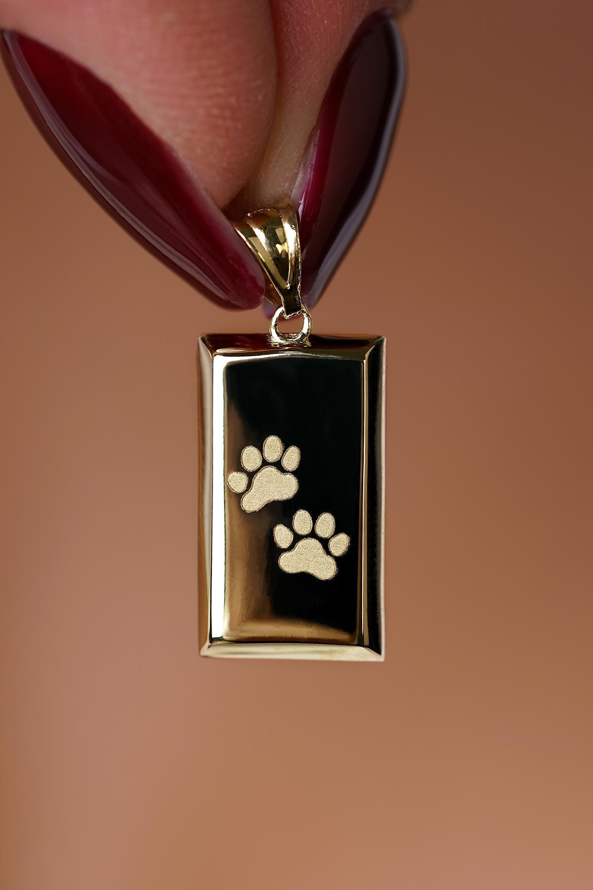 14 Ayar Altın Mini Külçe Kolye Ucu - Fiyonk Kuyumculuk (1)