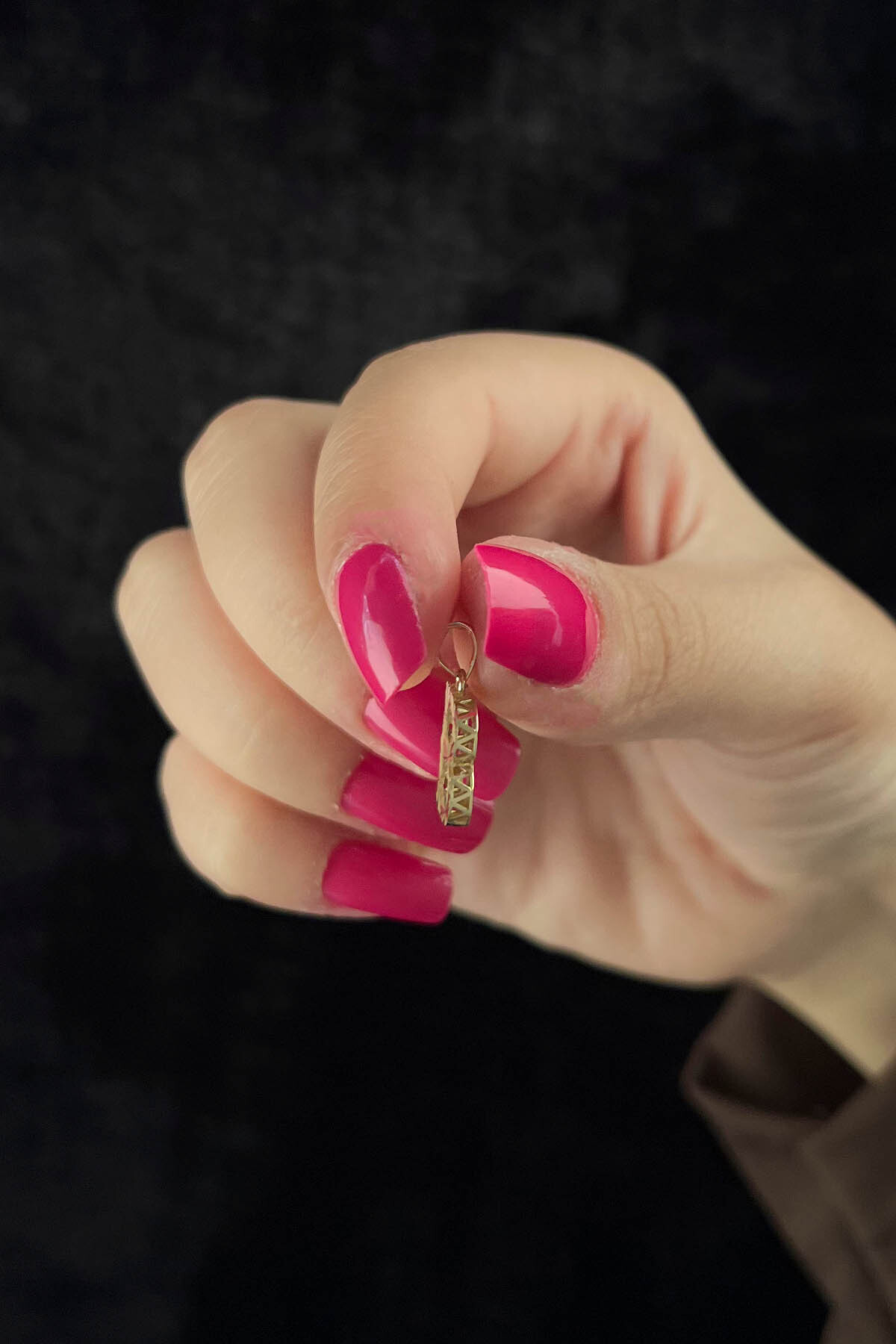 14 Ayar Altın Mini Shine Kolye Ucu B Harfi - Fiyonk Kuyumculuk (1)