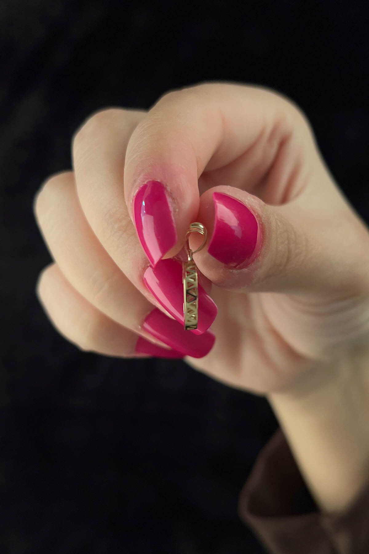 14 Ayar Altın Mini Shine Kolye Ucu C Harfi - Fiyonk Kuyumculuk (1)