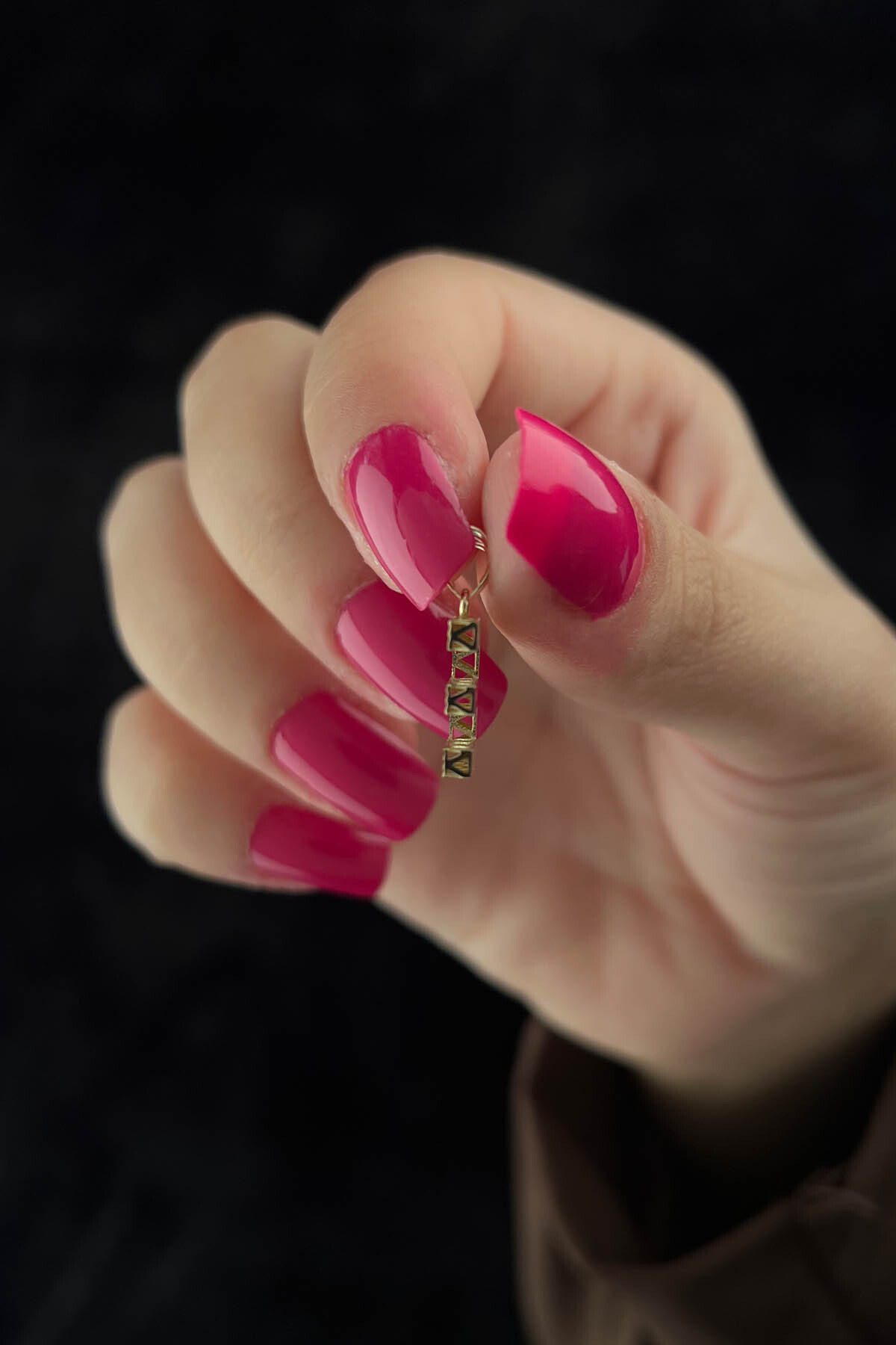 14 Ayar Altın Mini Shine Kolye Ucu E Harfi - Fiyonk Kuyumculuk (1)