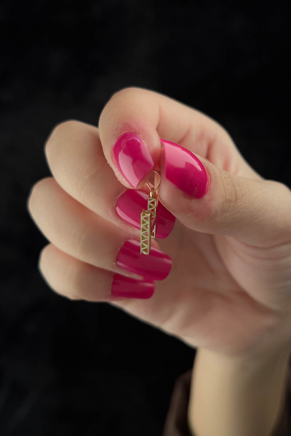 14 Ayar Altın Mini Shine Kolye Ucu H Harfi - Fiyonk Kuyumculuk (1)