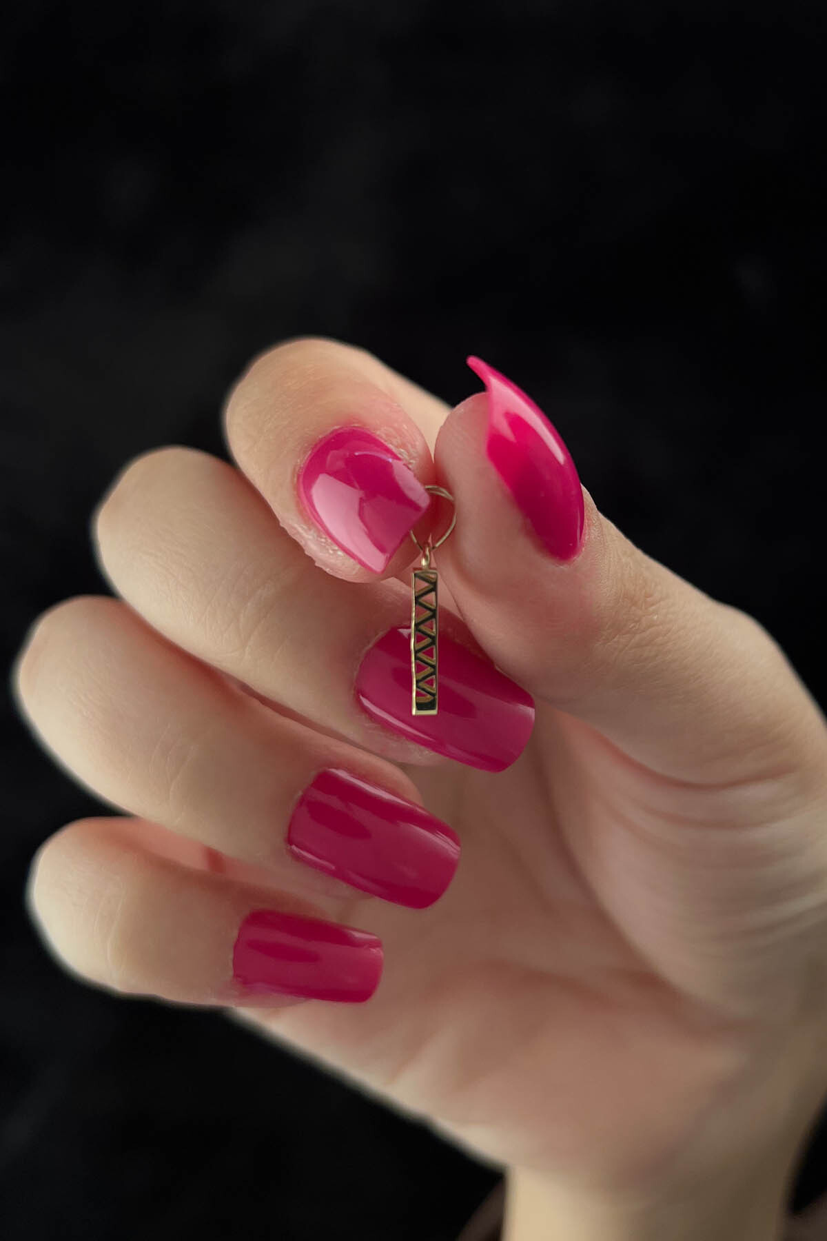 14 Ayar Altın Mini Shine Kolye Ucu I Harfi - Fiyonk Kuyumculuk (1)