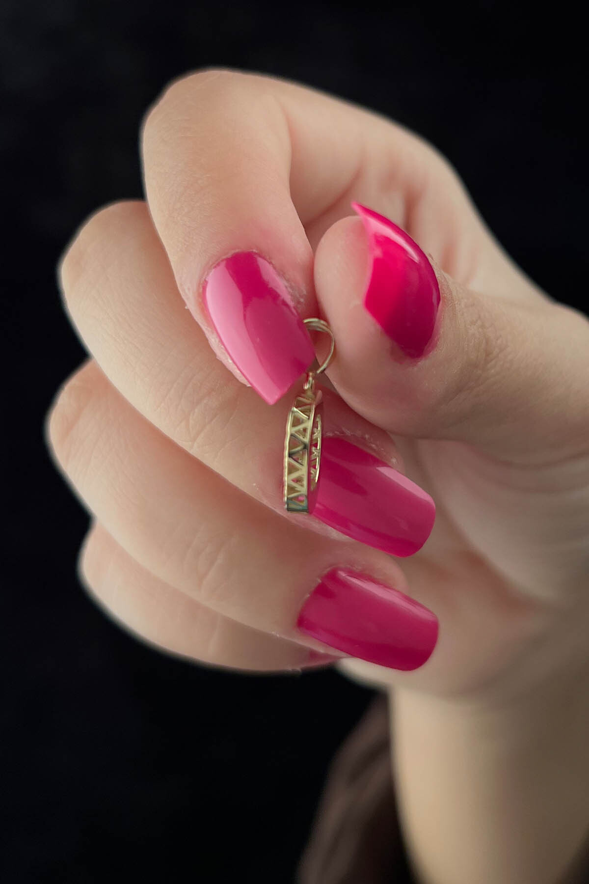 14 Ayar Altın Mini Shine Kolye Ucu O Harfi - Fiyonk Kuyumculuk (1)