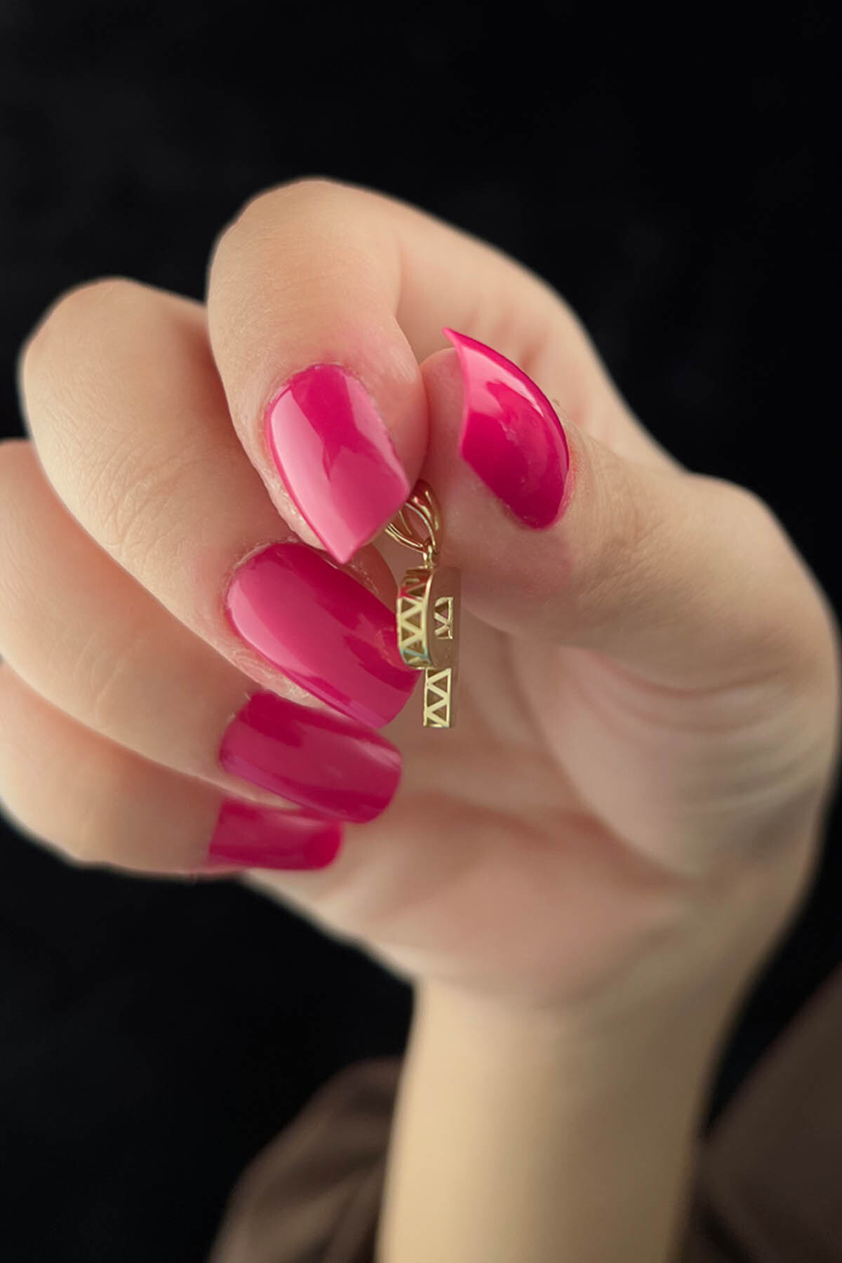 14 Ayar Altın Mini Shine Kolye Ucu P Harfi - Fiyonk Kuyumculuk (1)