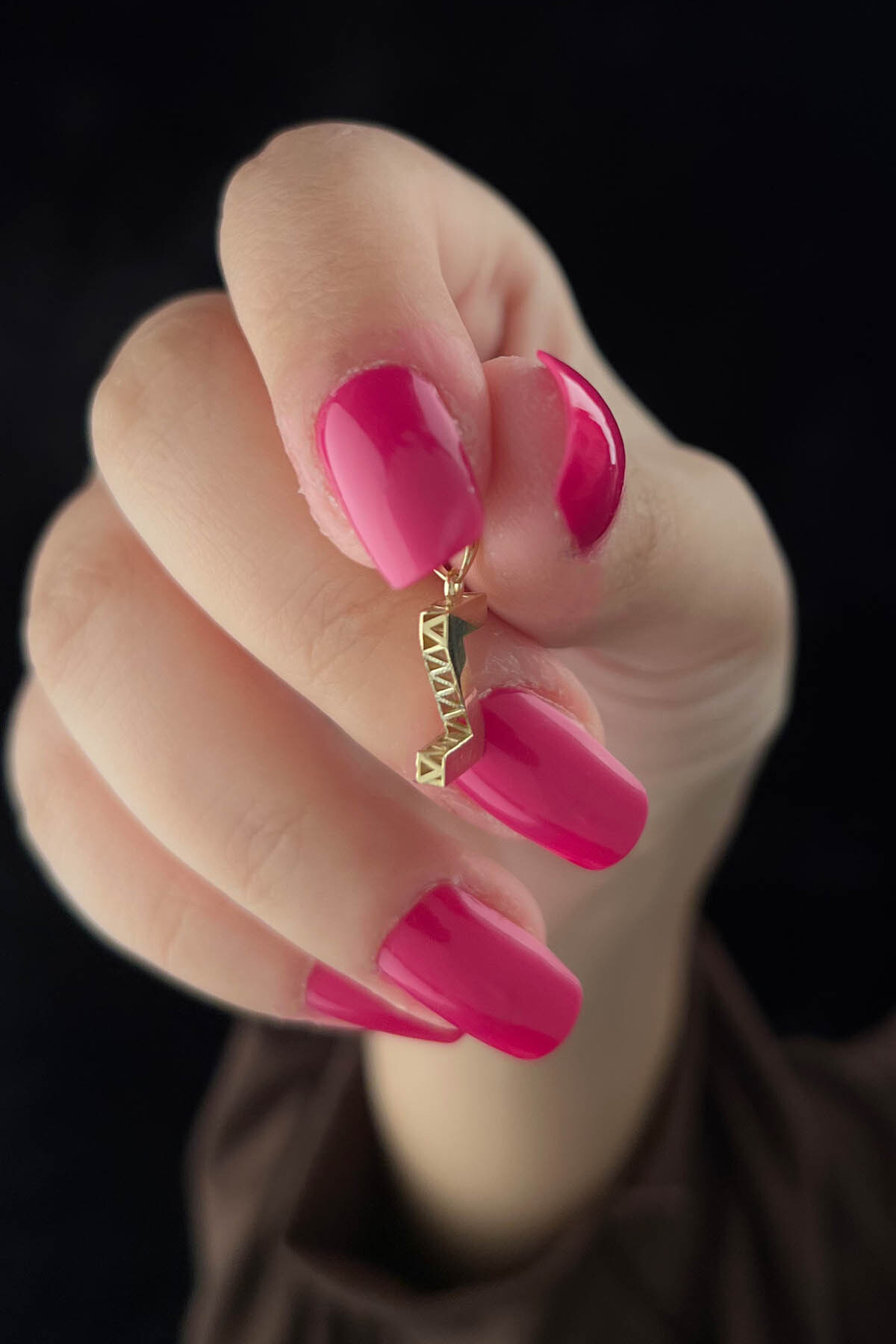 14 Ayar Altın Mini Shine Kolye Ucu Z Harfi - Fiyonk Kuyumculuk (1)