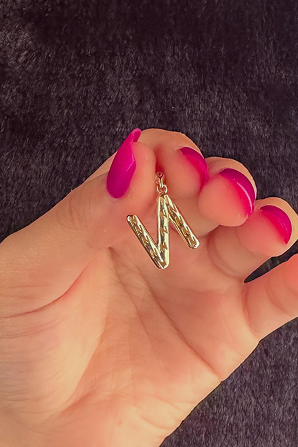 14 Ayar Altın N Harf Kolye Ucu - Fiyonk Kuyumculuk (1)