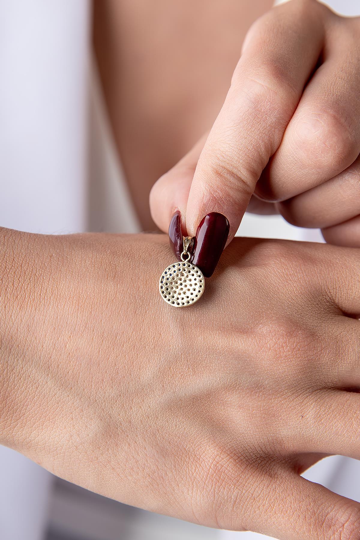 14 Ayar Altın Nazarlık Kolye Ucu - Fiyonk Kuyumculuk (1)