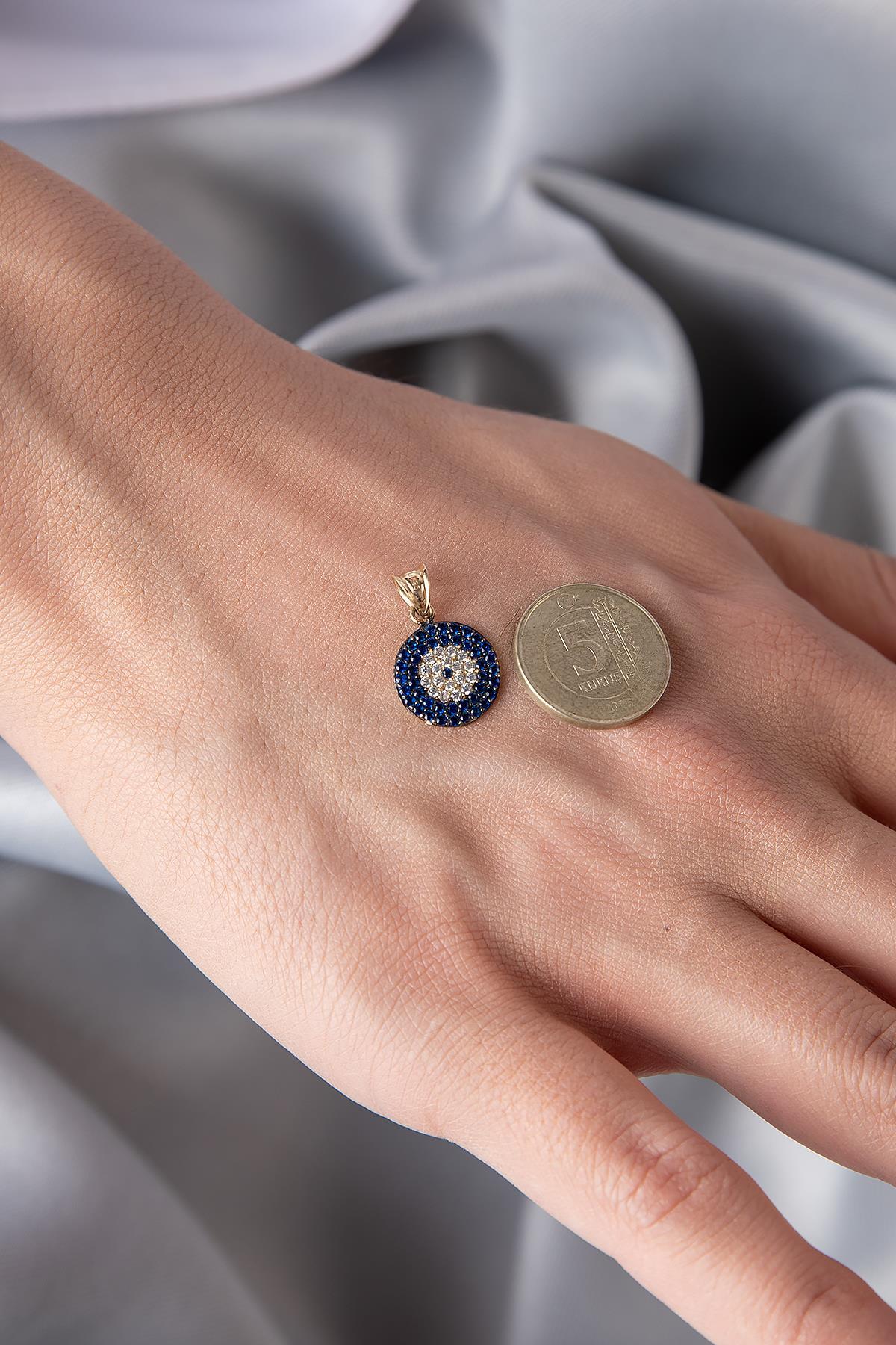 14 Ayar Altın Nazarlık Kolye Ucu - Fiyonk Kuyumculuk (1)