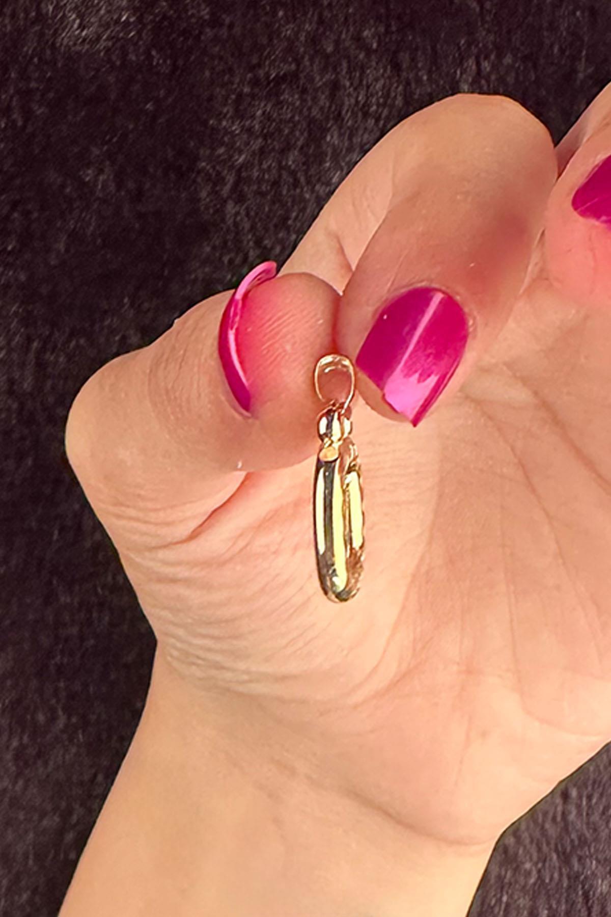 14 Ayar Altın Ö Harf Kolye Ucu - Fiyonk Kuyumculuk (1)