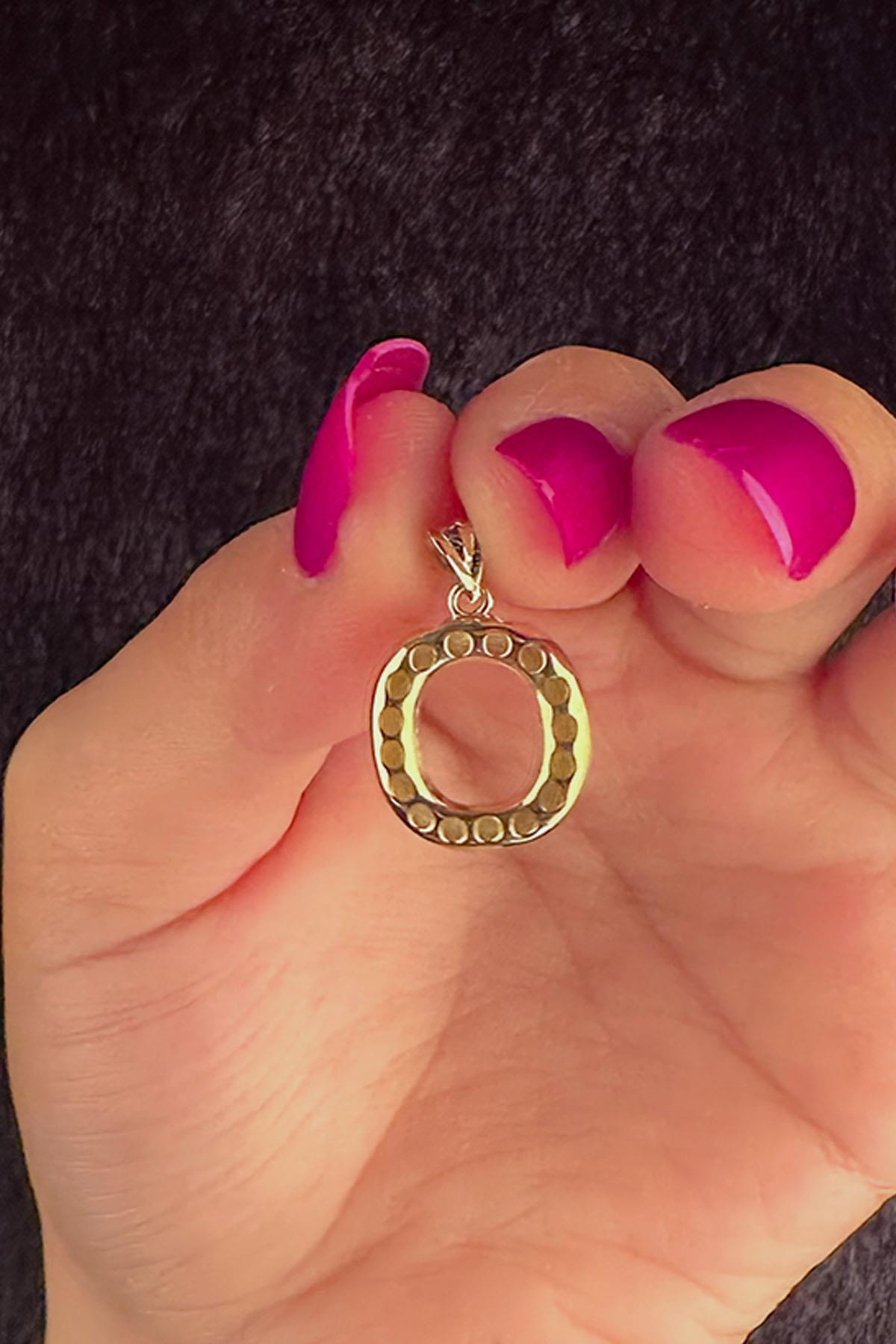 14 Ayar Altın O Harf Kolye Ucu - Fiyonk Kuyumculuk (1)