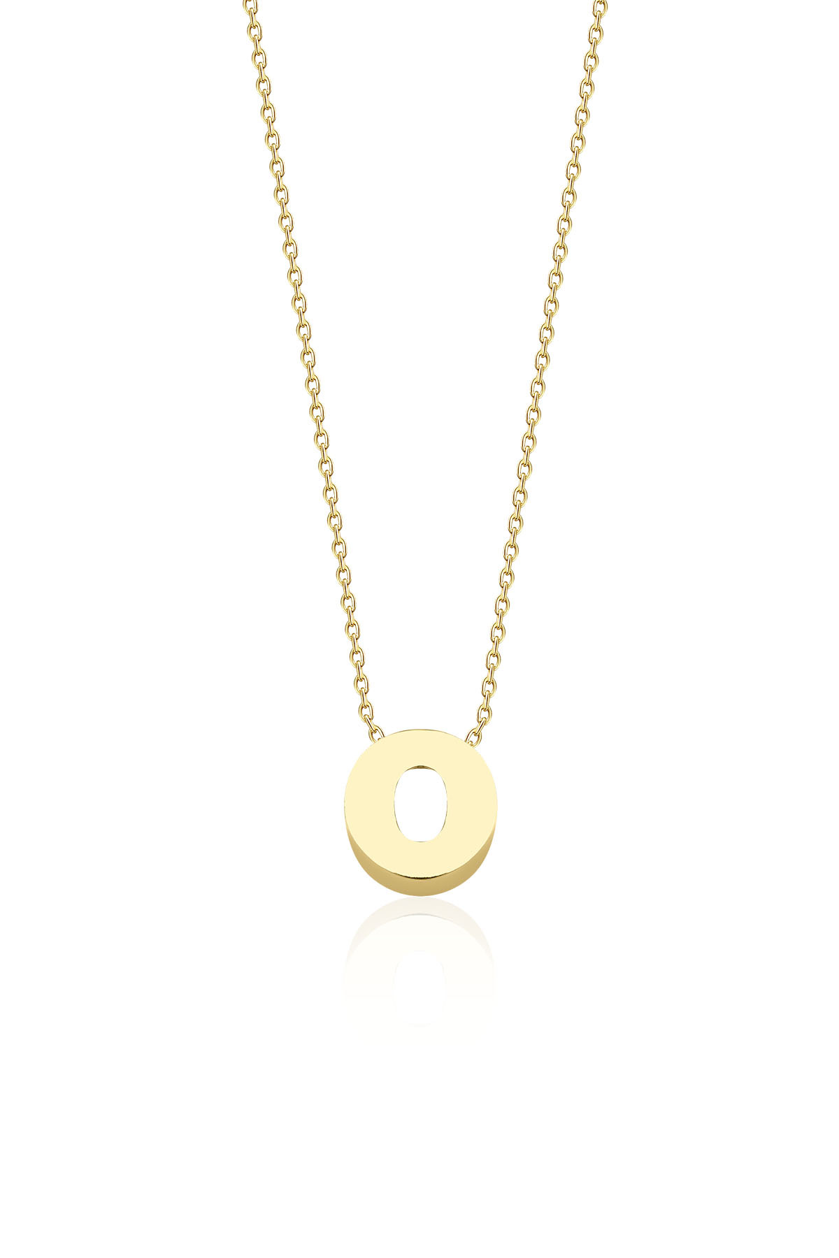 14 Ayar Altın O Harfli Kolye