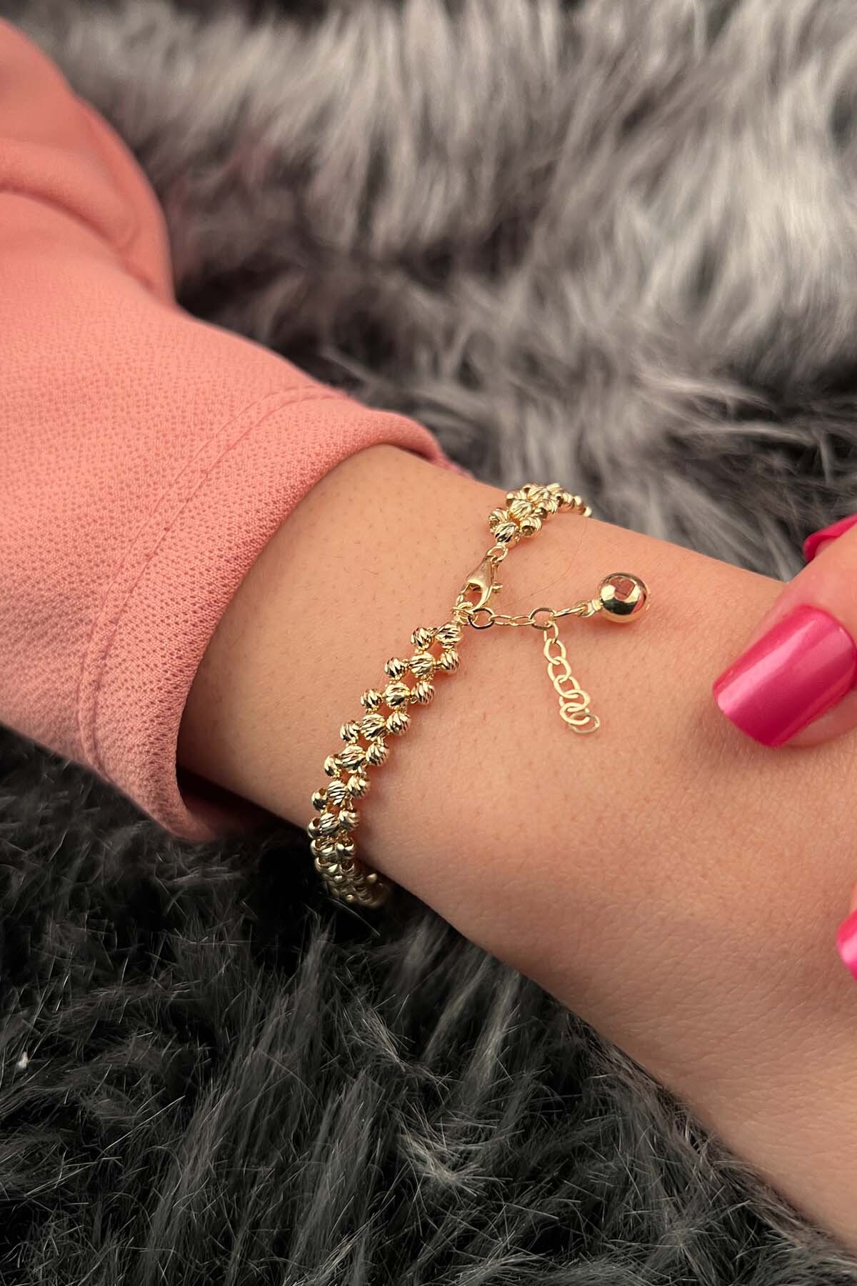 14 Ayar Altın Örme Dorika Bileklik - Fiyonk Kuyumculuk (1)