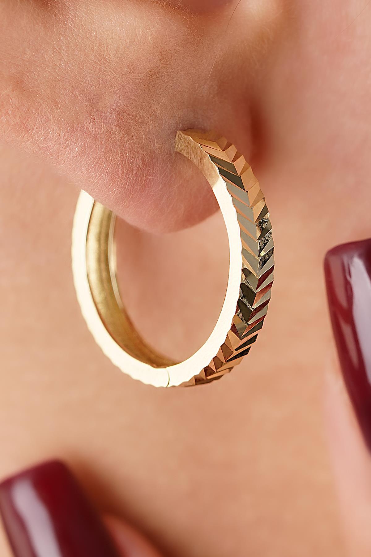 14 Ayar Altın Orta Başak Küpe - Fiyonk Kuyumculuk (1)