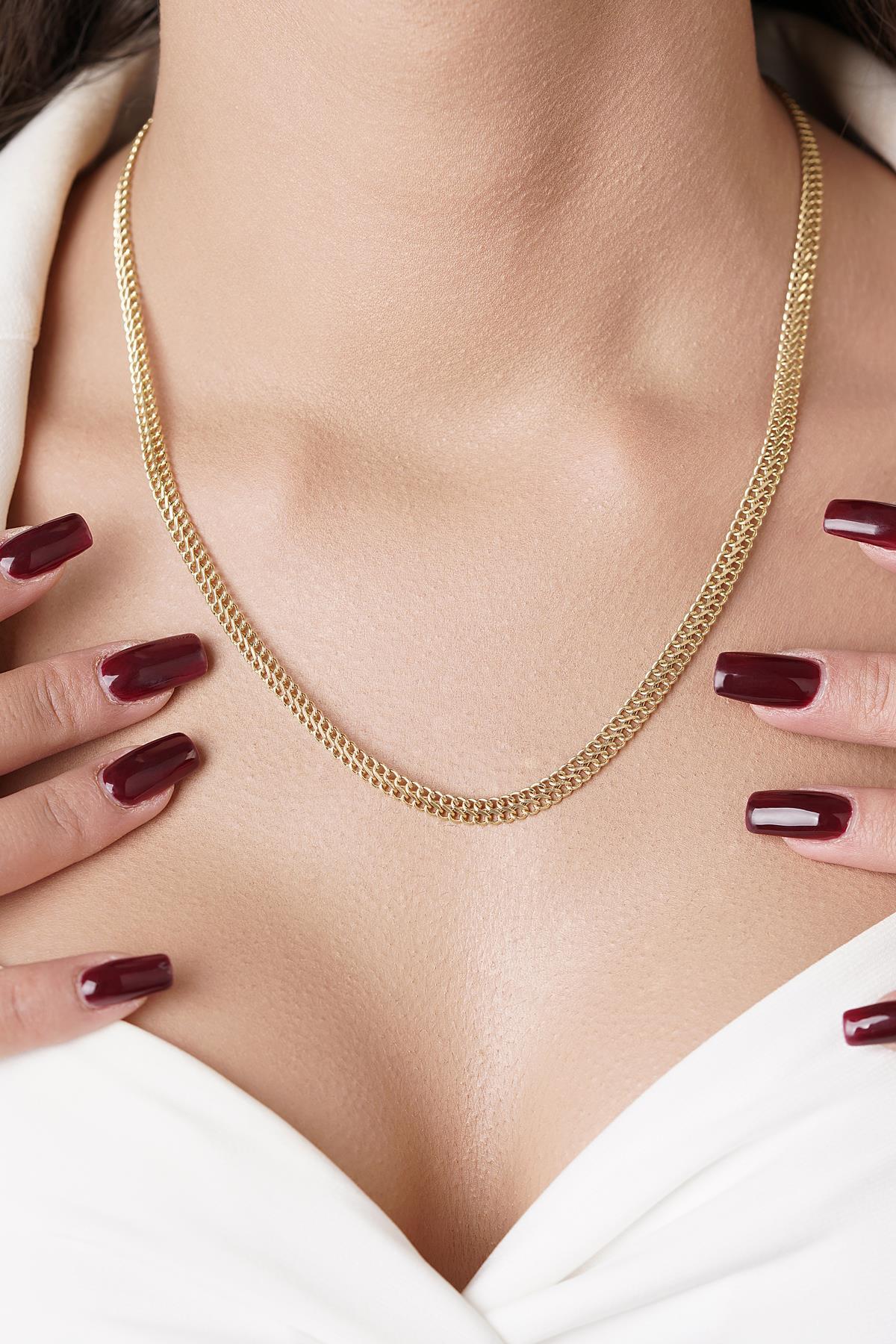 14 Ayar Altın Otto Zincir 4.80 mm - Fiyonk Kuyumculuk (1)