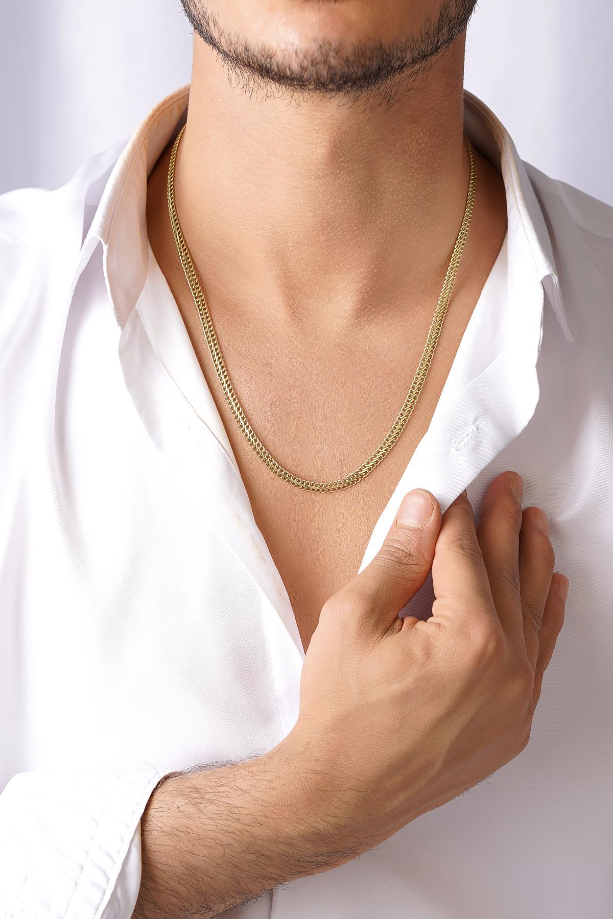 14 Ayar Altın Otto Zincir Erkek Kolye - Fiyonk Kuyumculuk (1)