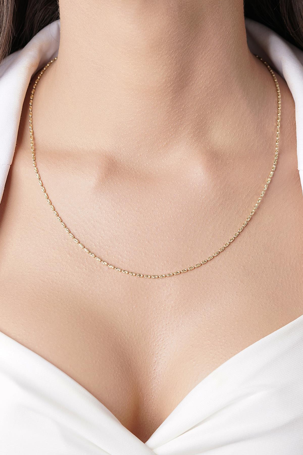 14 Ayar Altın Perla Kolye - Fiyonk Kuyumculuk (1)