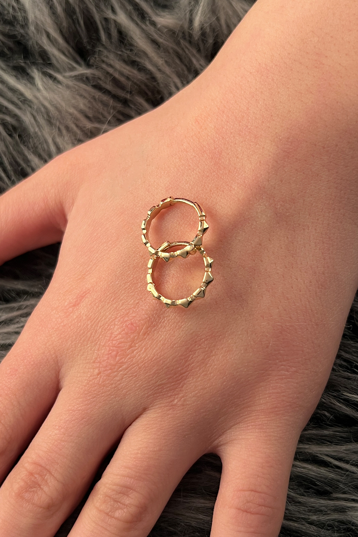 14 Ayar Altın Piramit Küpe - Fiyonk Kuyumculuk (1)