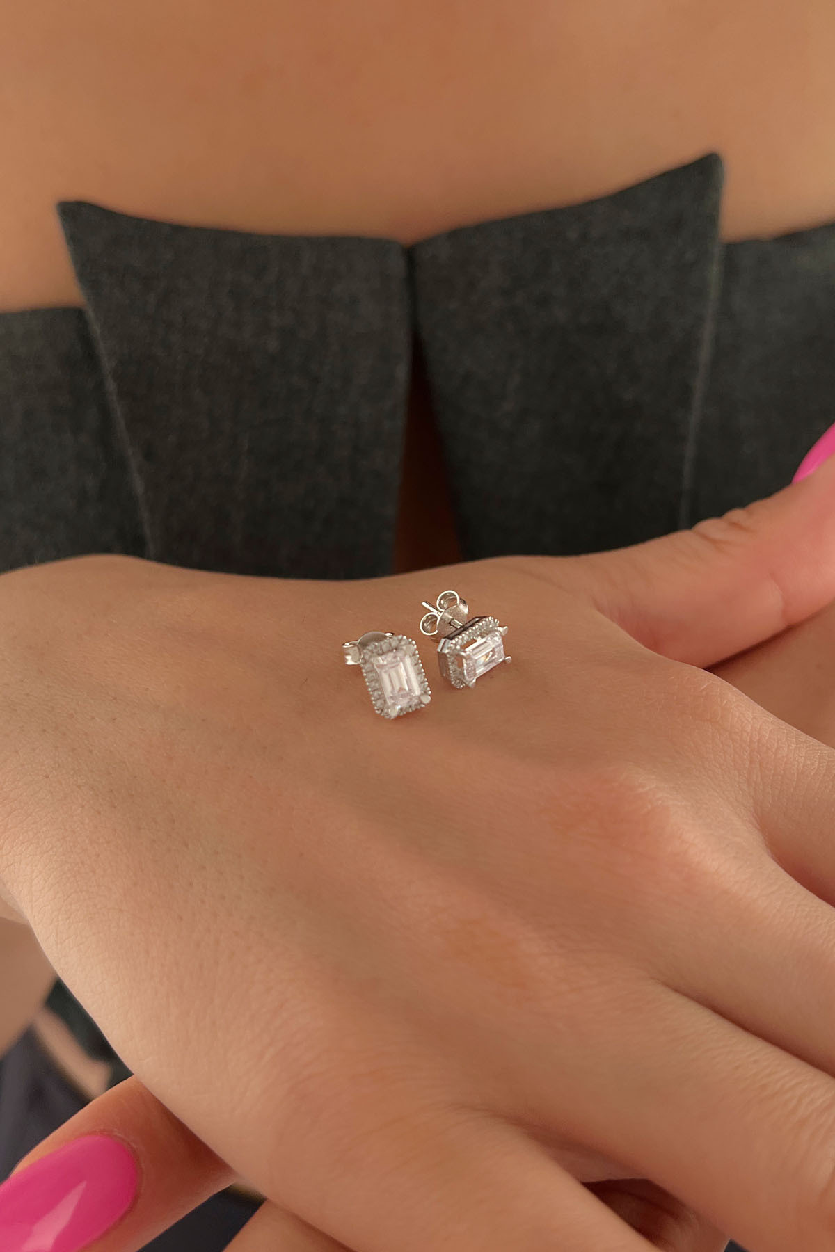 14 Ayar Altın Prenses Baget Küpe - Fiyonk Kuyumculuk (1)