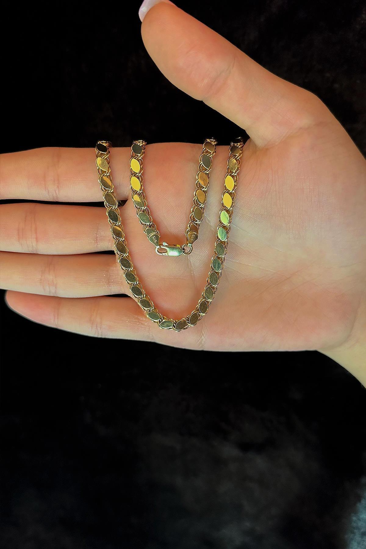 14 Ayar Altın Pullu Zincir 5.30 mm - Fiyonk Kuyumculuk (1)