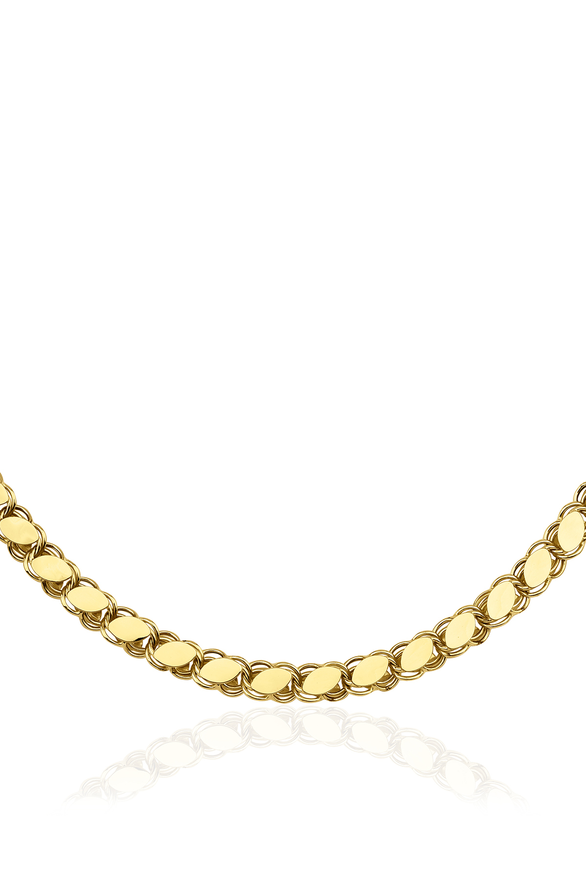 14 Ayar Altın Pullu Zincir 6 mm - Fiyonk Kuyumculuk (1)