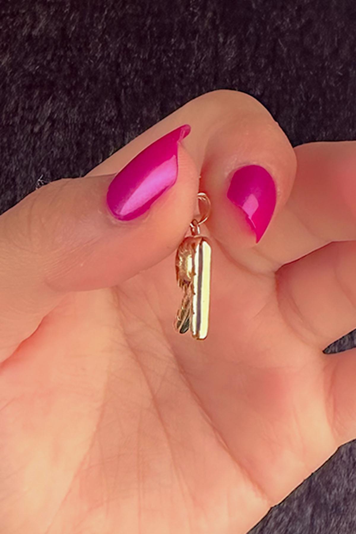 14 Ayar Altın R Harf Kolye Ucu - Fiyonk Kuyumculuk (1)