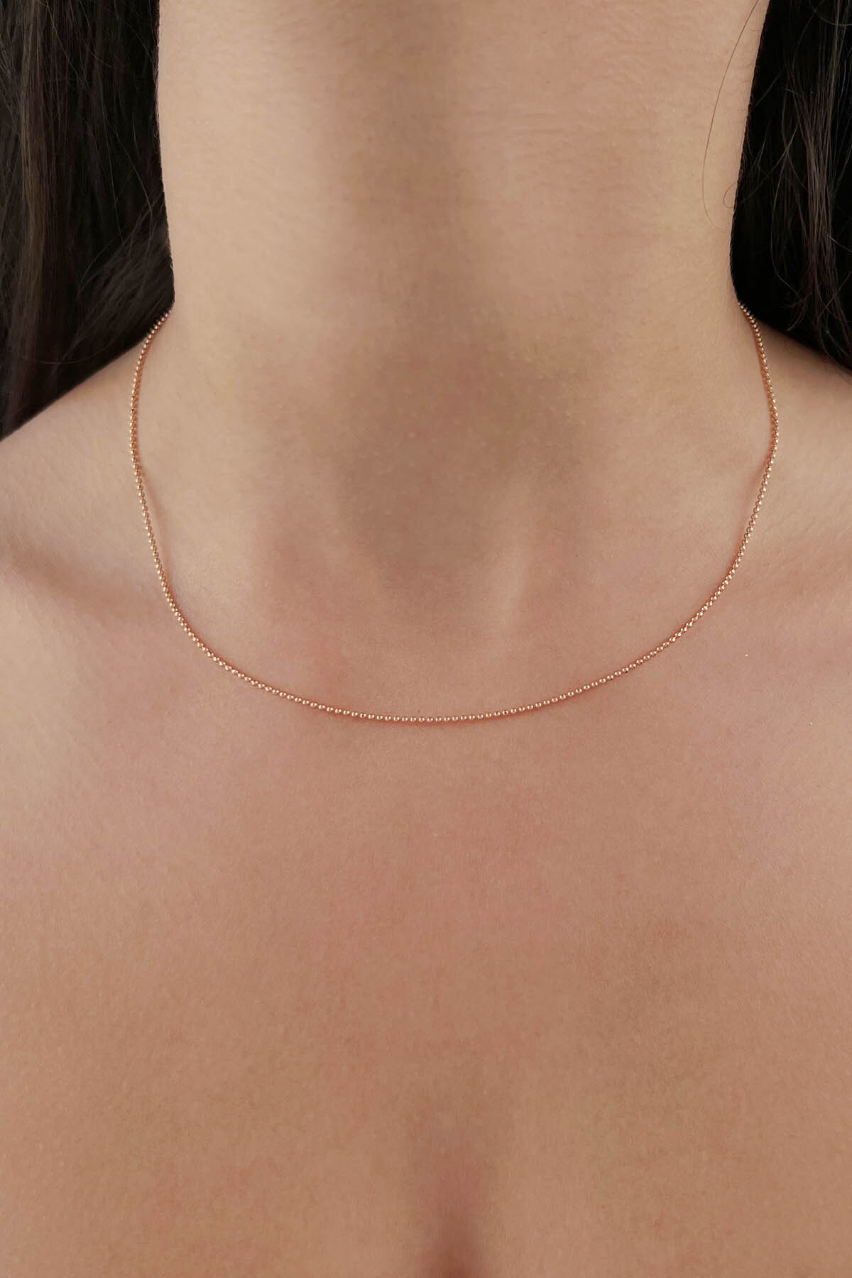 14 Ayar Altın Rose Topçuk Zincir 1.20 mm - Fiyonk Kuyumculuk