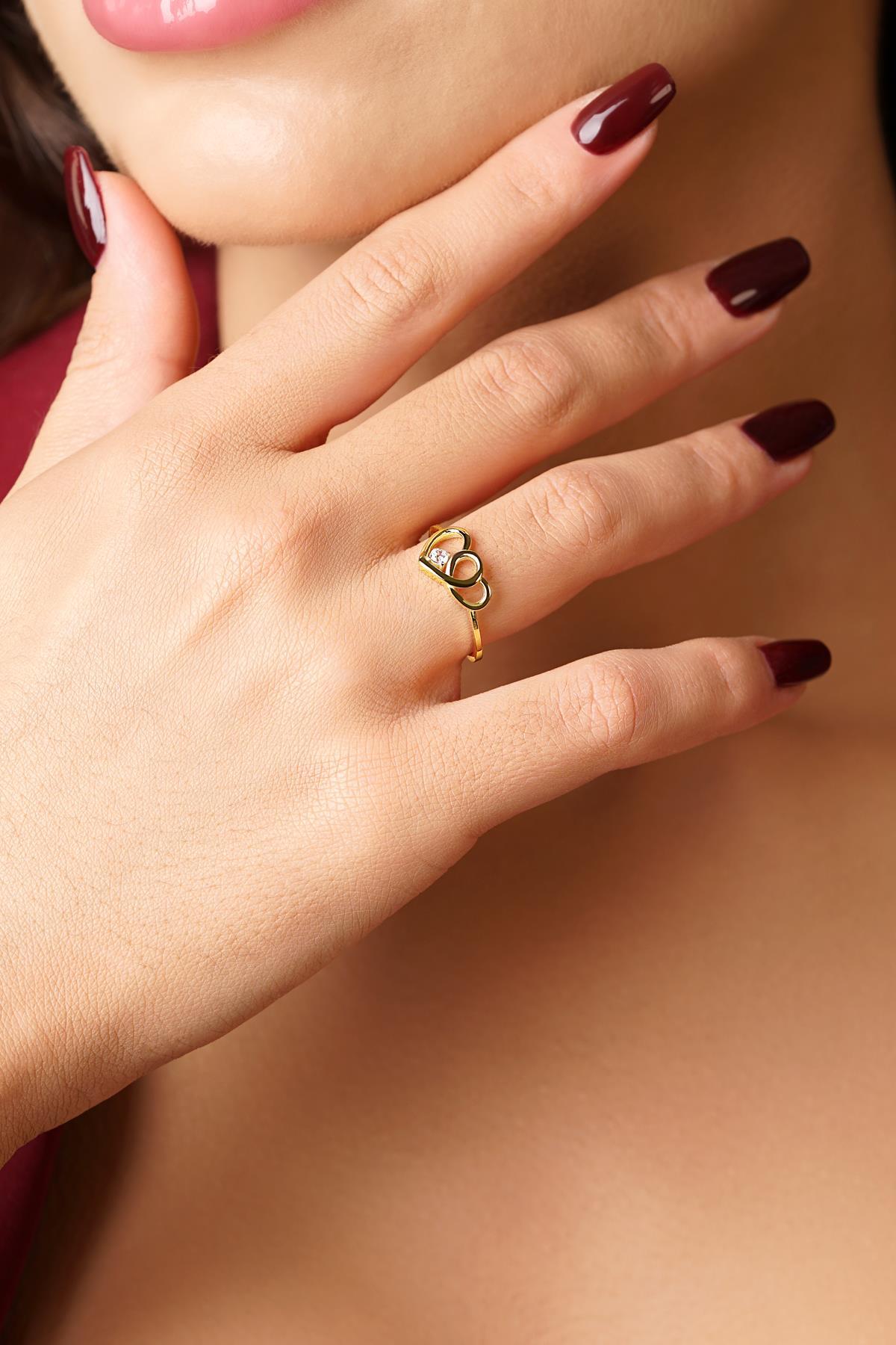 14 Ayar Altın Ruh Eşim Yüzük - Fiyonk Kuyumculuk (1)