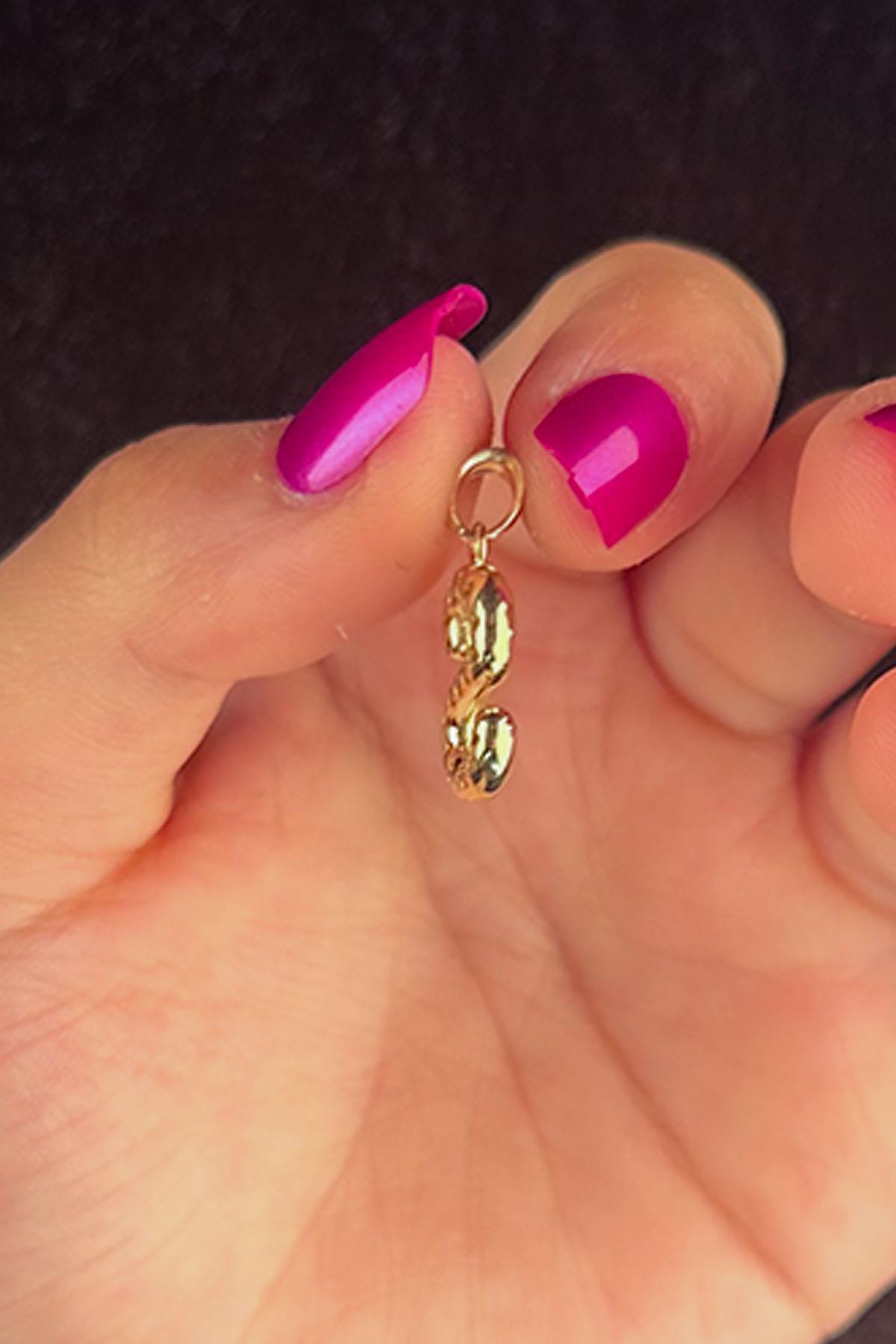 14 Ayar Altın S Harf Kolye Ucu - Fiyonk Kuyumculuk (1)