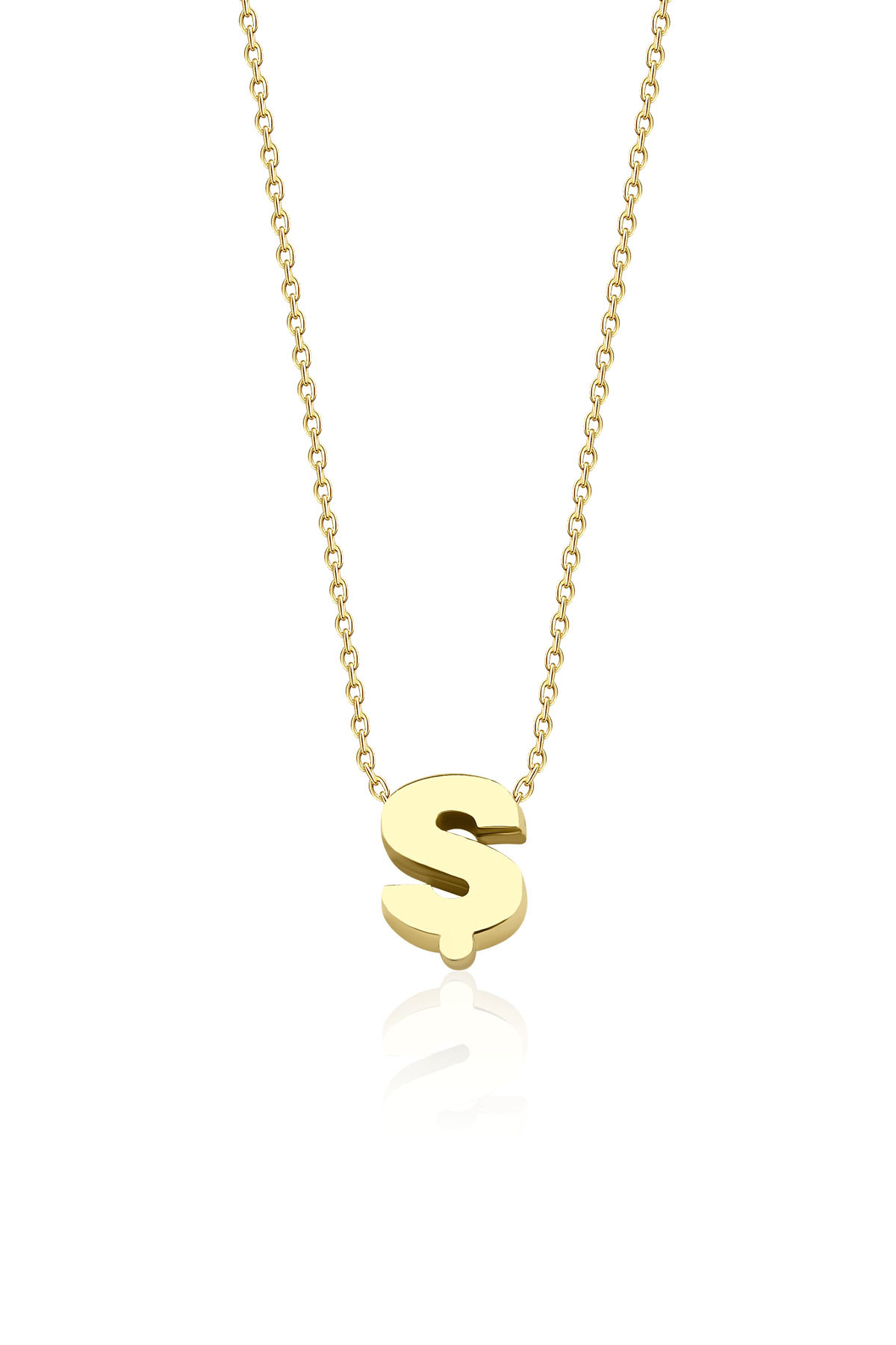 14 Ayar Altın Ş Harfli Kolye