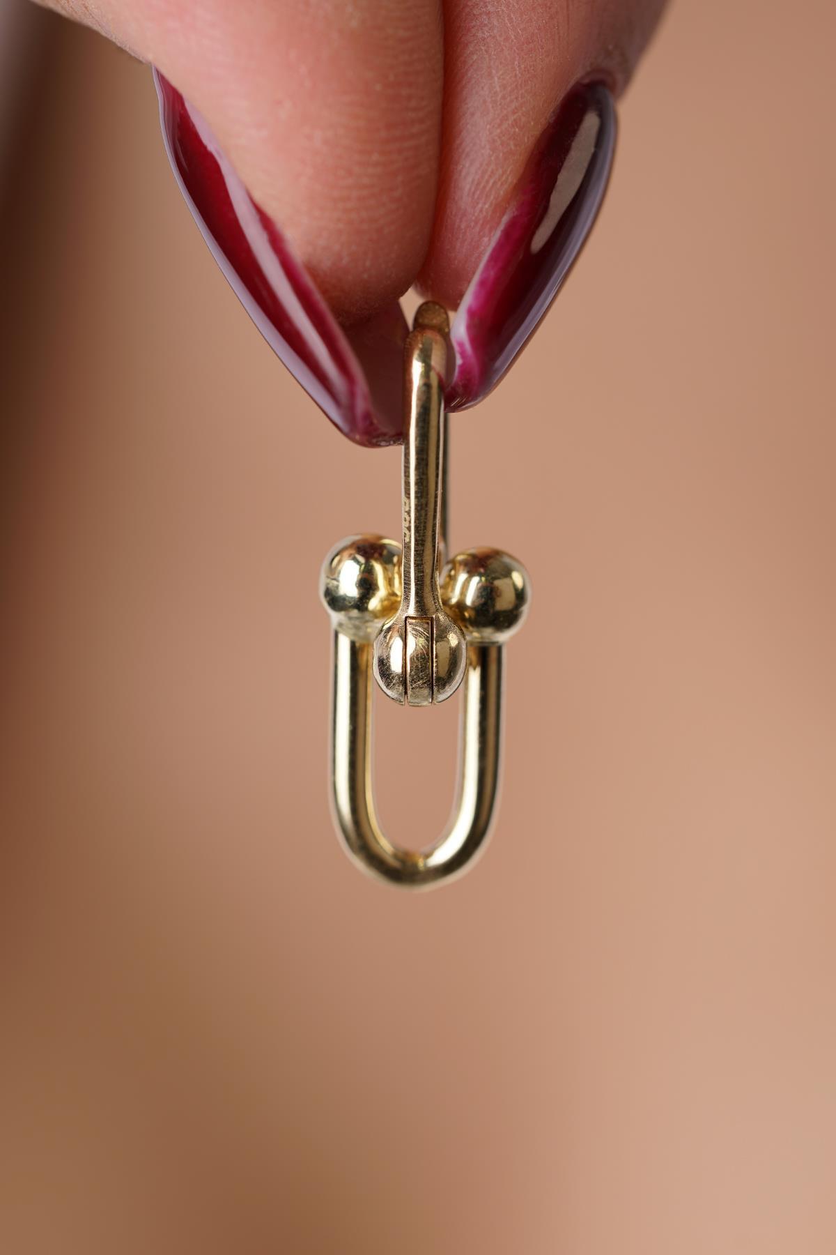 14 Ayar Altın Sallantılı Topçuk Ataç Küpe - Fiyonk Kuyumculuk (1)