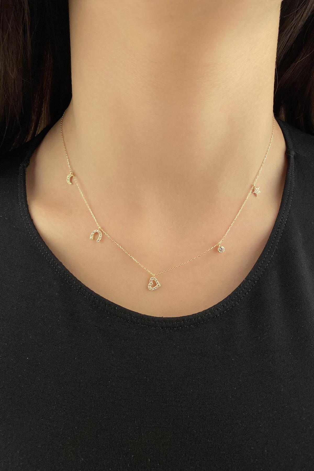 14 Ayar Altın Şans Kolyesi 7 - Fiyonk Kuyumculuk (1)