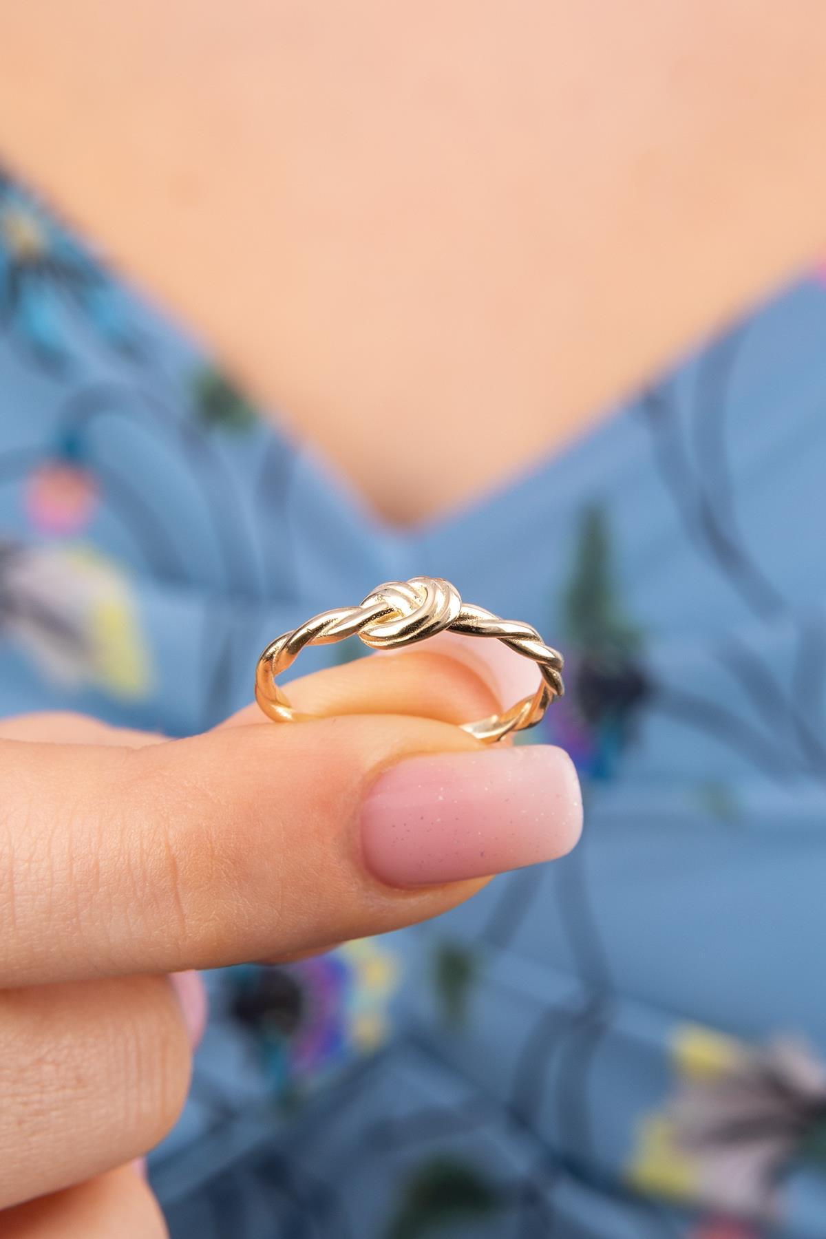 14 Ayar Altın Sarmaşık Yüzük - Fiyonk Kuyumculuk (1)