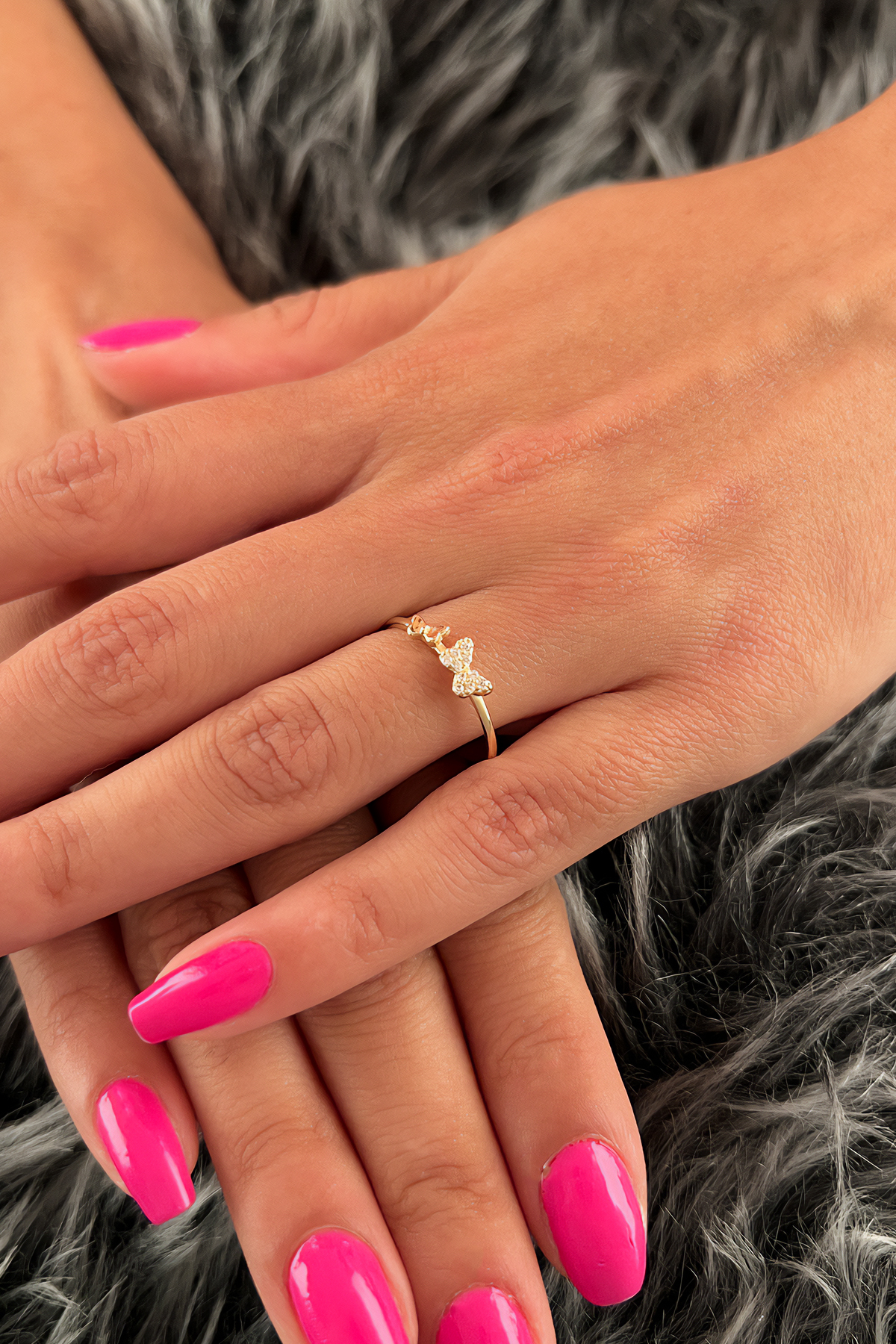 14 Ayar Altın Sen Ve Ben Kelebek Yüzük - Fiyonk Kuyumculuk (1)