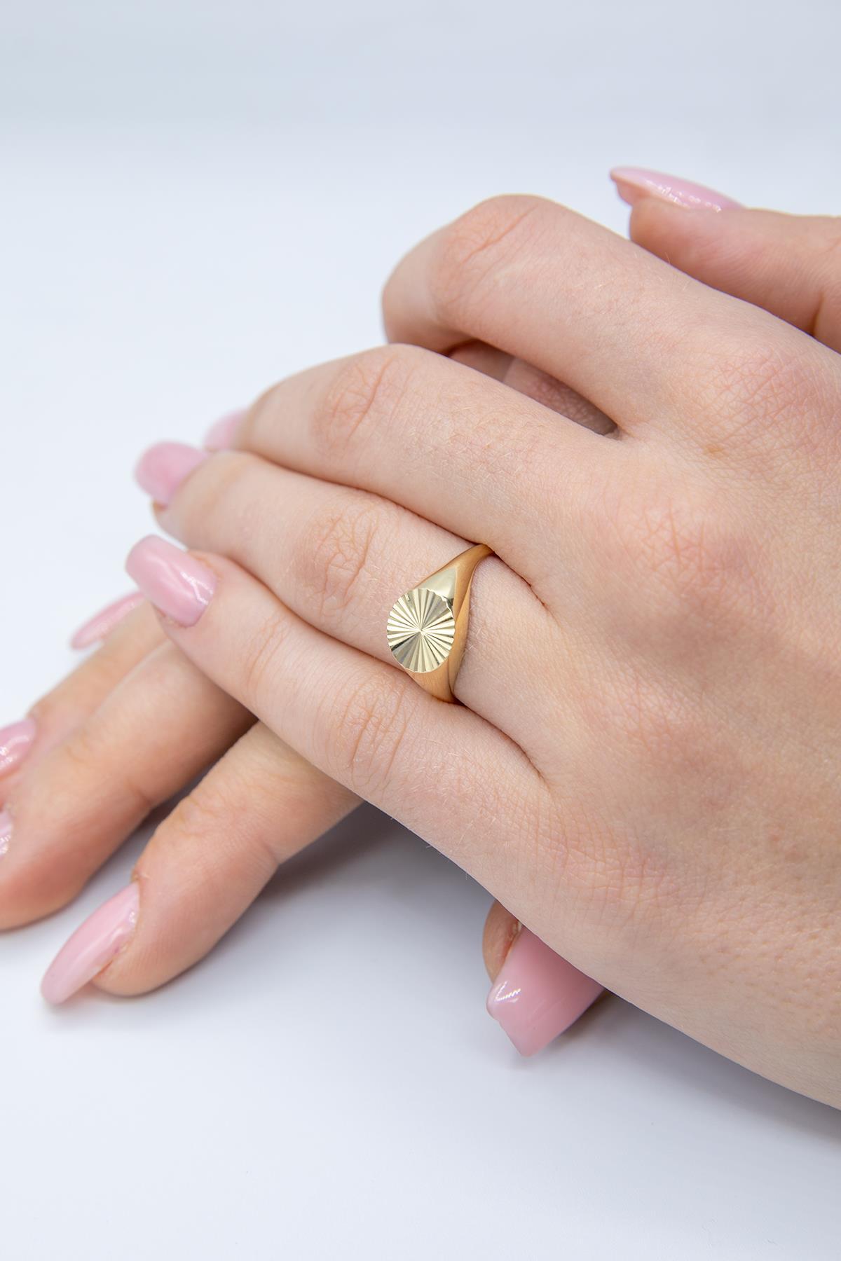 14 Ayar Altın Shine Yüzük - Fiyonk Kuyumculuk (1)