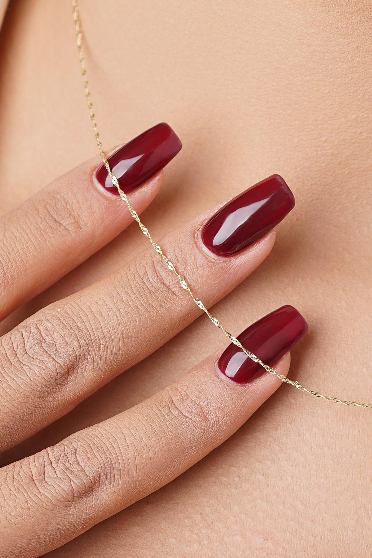 14 Ayar Altın Baby Singapur Zincir Kolye 0.75 mm - Fiyonk Kuyumculuk (1)