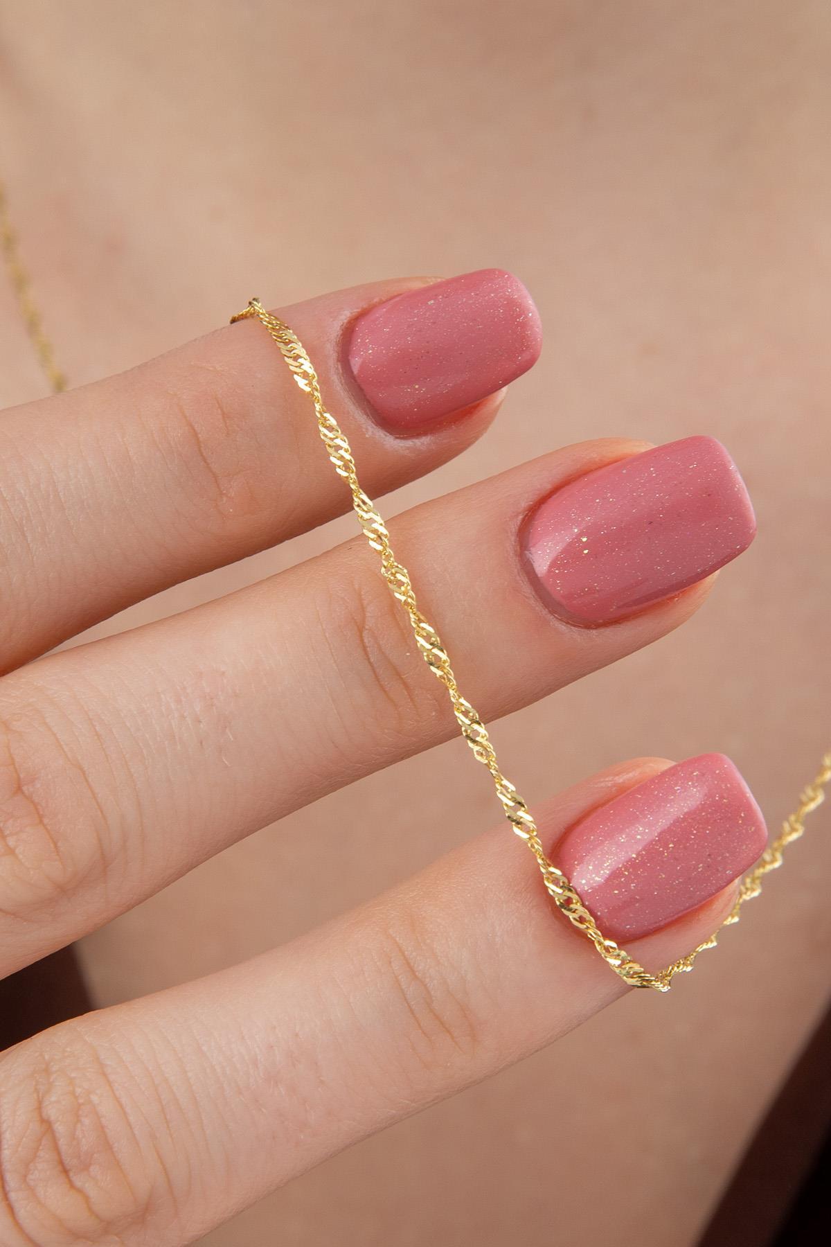 14 Ayar Altın Singapur Zincir Kolye 1.40 mm - Fiyonk Kuyumculuk (1)