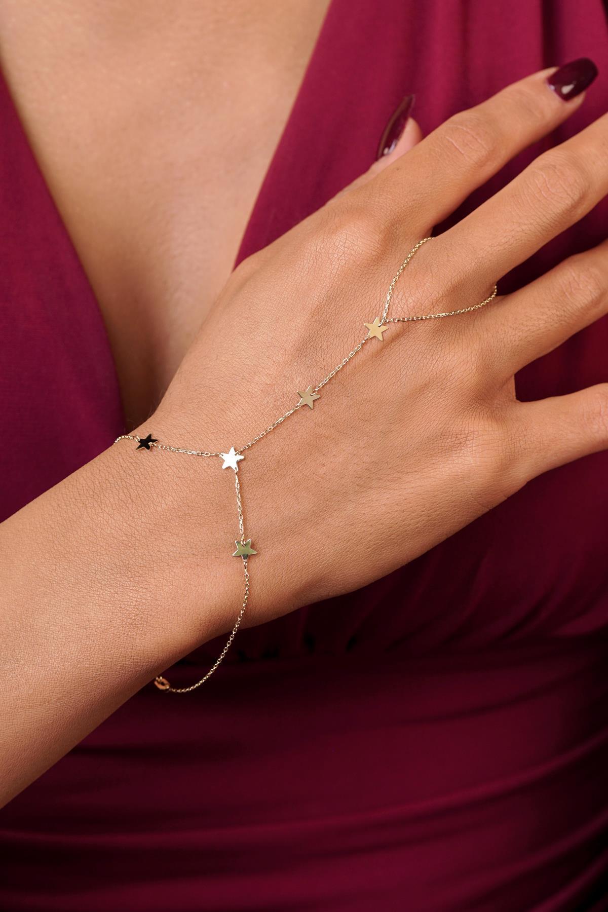 14 Ayar Altın Sıralı Yıldızlar Şahmeran - Fiyonk Kuyumculuk (1)