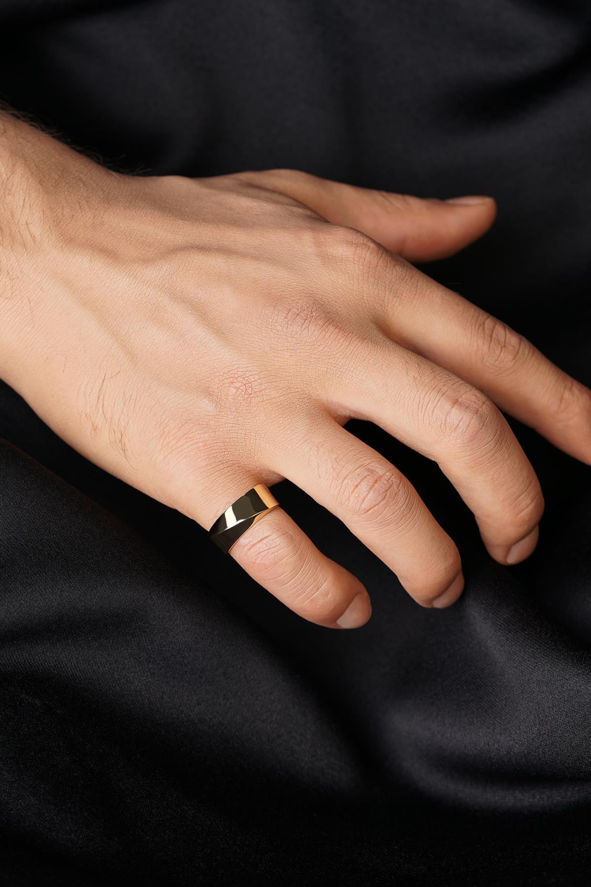 14 Ayar Altın Sirus Erkek Yüzük - Fiyonk Kuyumculuk (1)