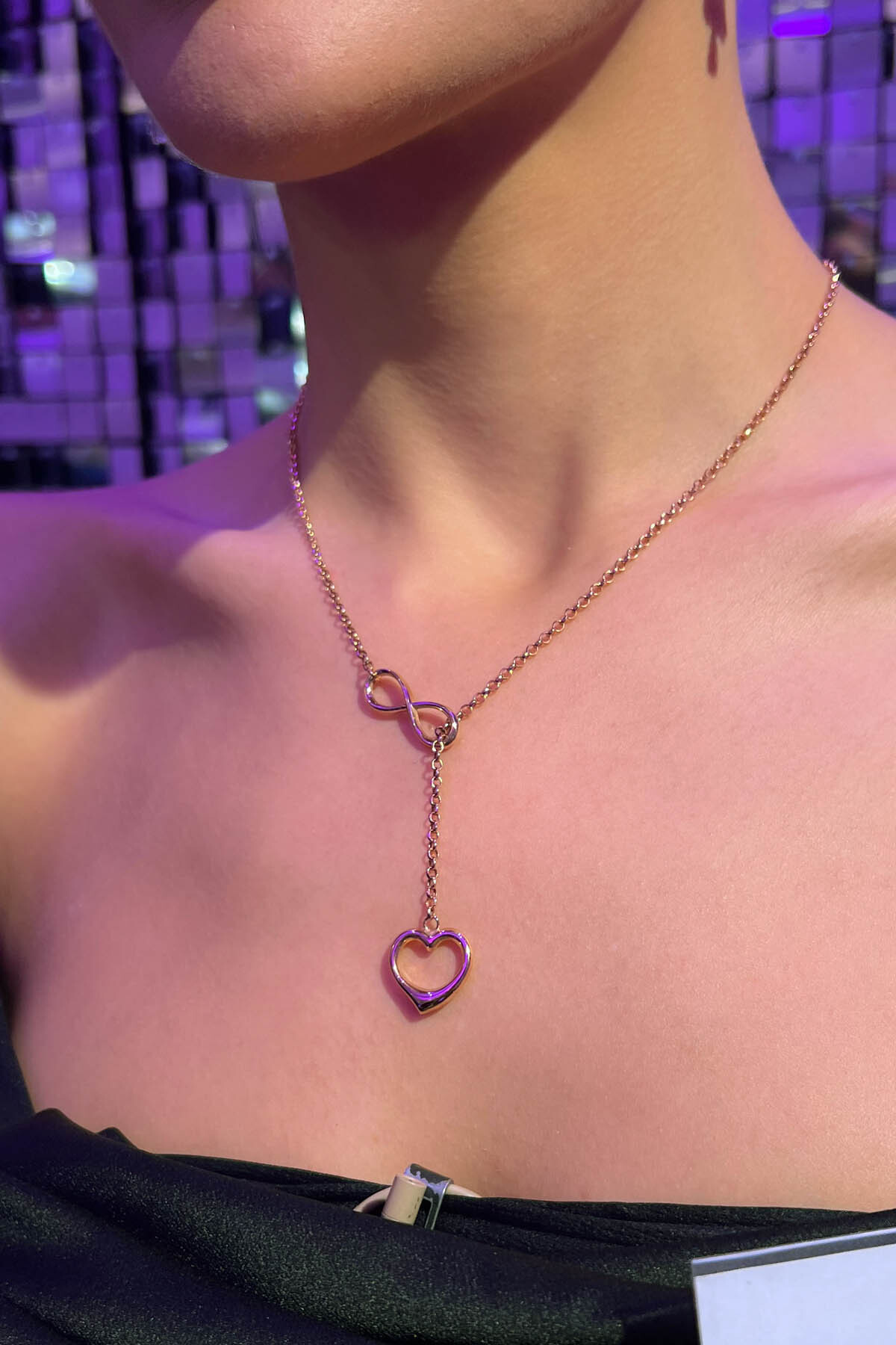 14 Ayar Altın Sonsuz Aşk Kolyesi (Doya Doya Moda 24. Hafta Ödülü) - Fiyonk Kuyumculuk (1)