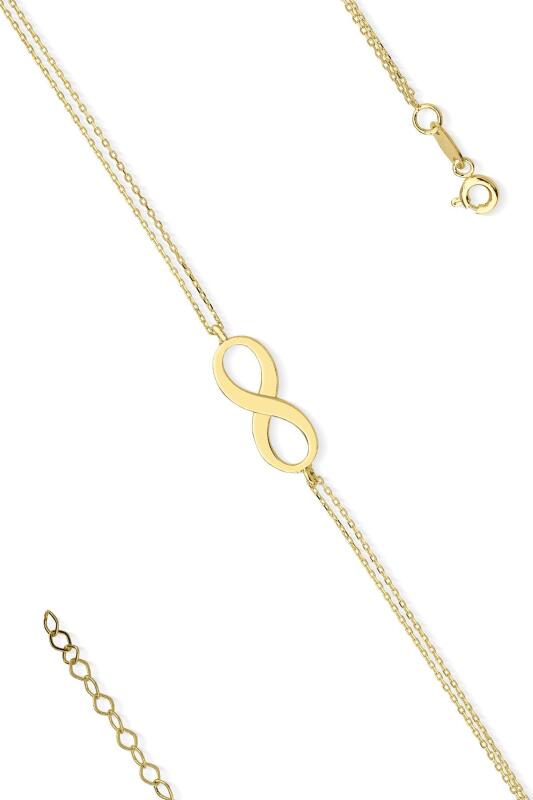 14 Ayar Altın Sonsuzluk Bileklik - Fiyonk Kuyumculuk