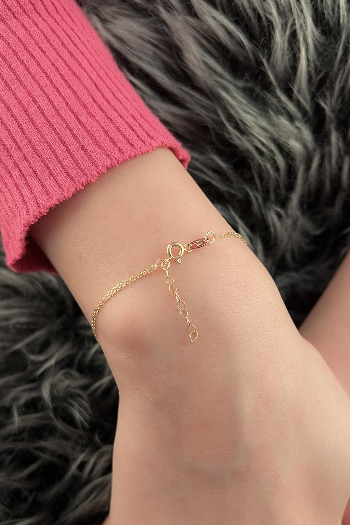 14 Ayar Altın Sonsuzluk Bileklik - Fiyonk Kuyumculuk (1)