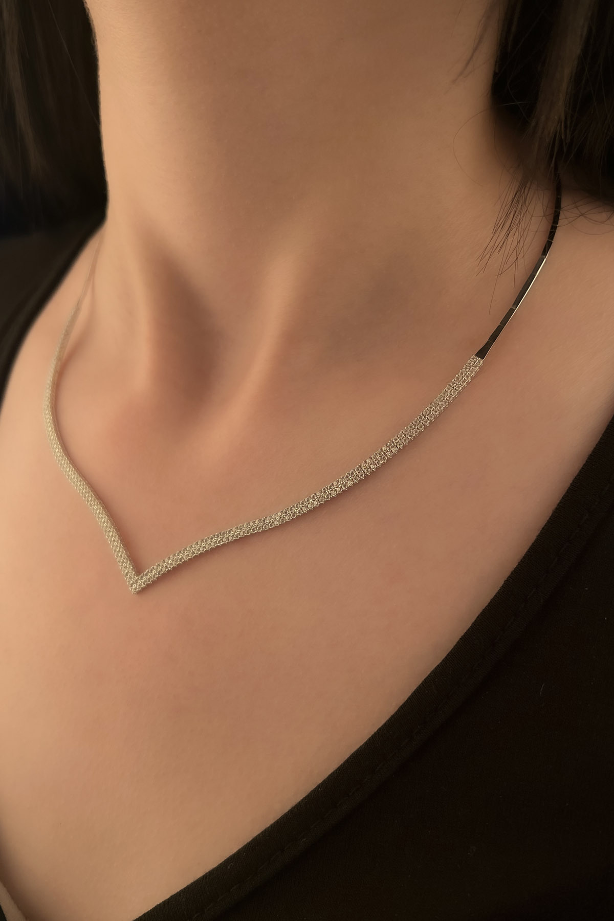 14 Ayar Altın Su Yolu Çavuş Modeli Gerdanlık Beyaz - Fiyonk Kuyumculuk (1)