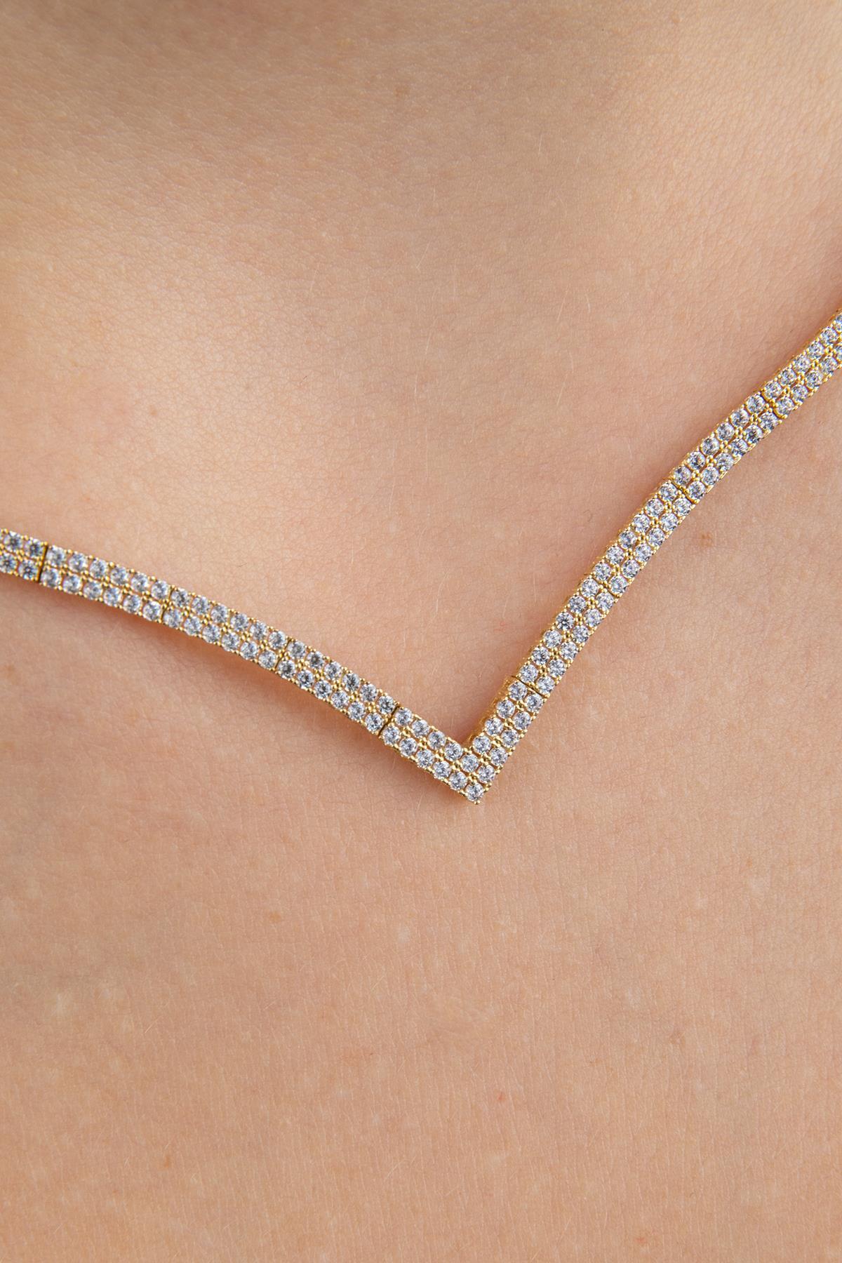 14 Ayar Altın Su Yolu Çavuş Modeli Gerdanlık Sarı - Fiyonk Kuyumculuk (1)