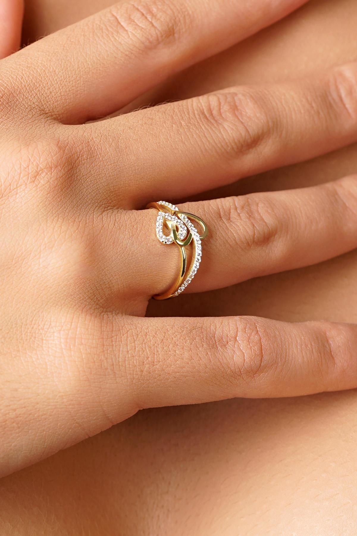 14 Ayar Altın Taşlı Aşk Yemini Yüzük - Fiyonk Kuyumculuk (1)