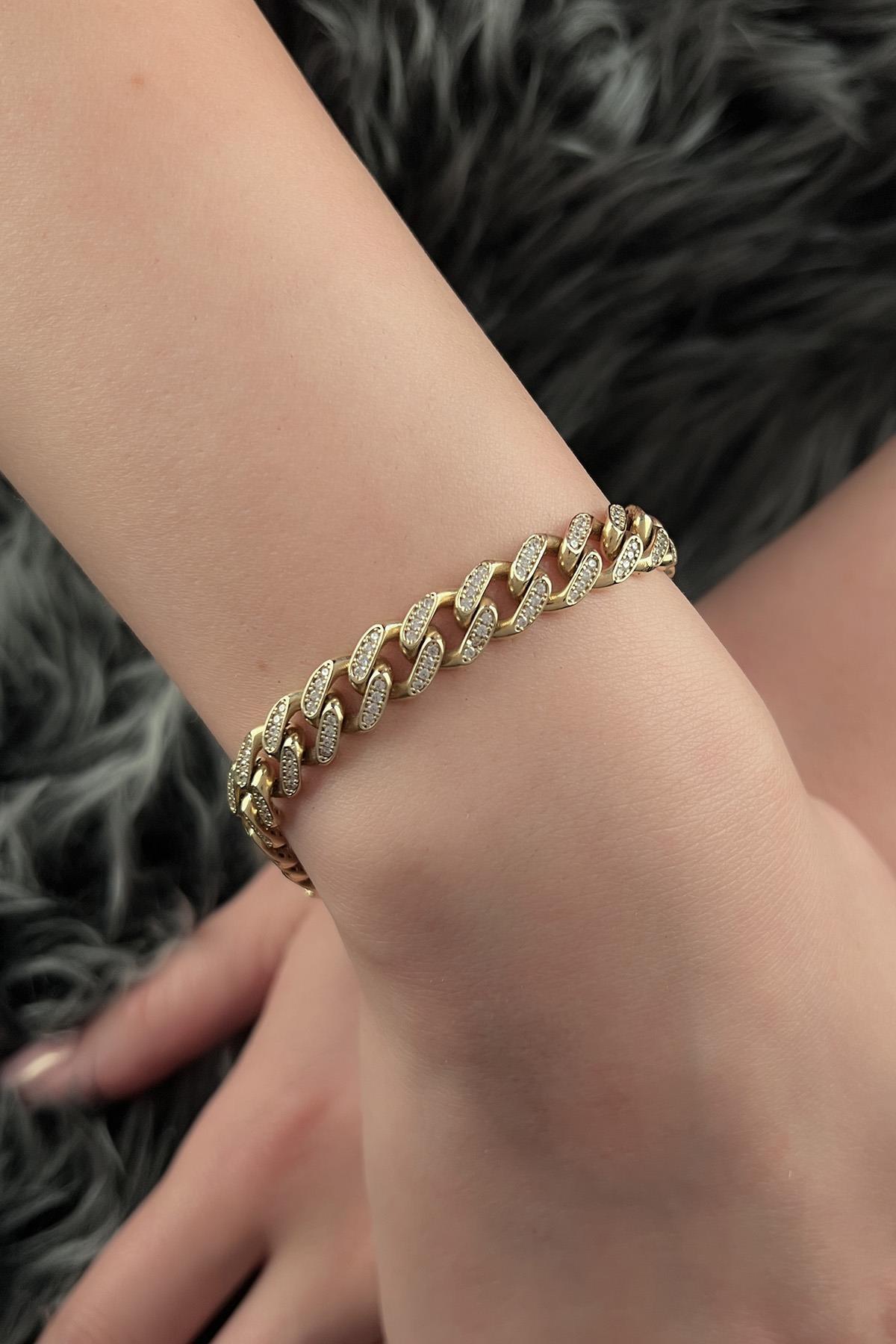 14 Ayar Altın Taşlı Gurmet Bileklik - Fiyonk Kuyumculuk (1)