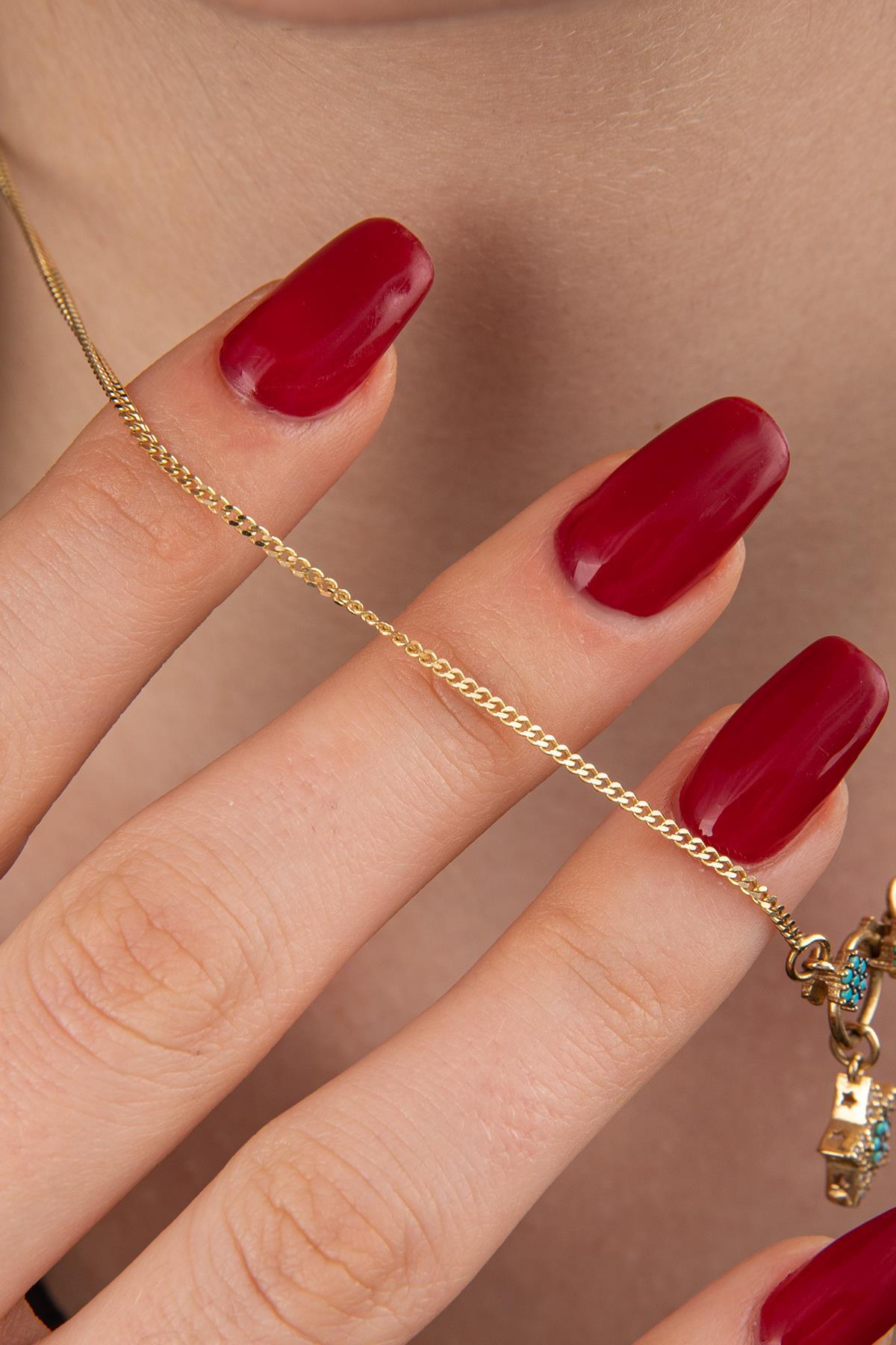 14 Ayar Altın Taşlı Rigel Yıldız Kolye - Fiyonk Kuyumculuk (1)