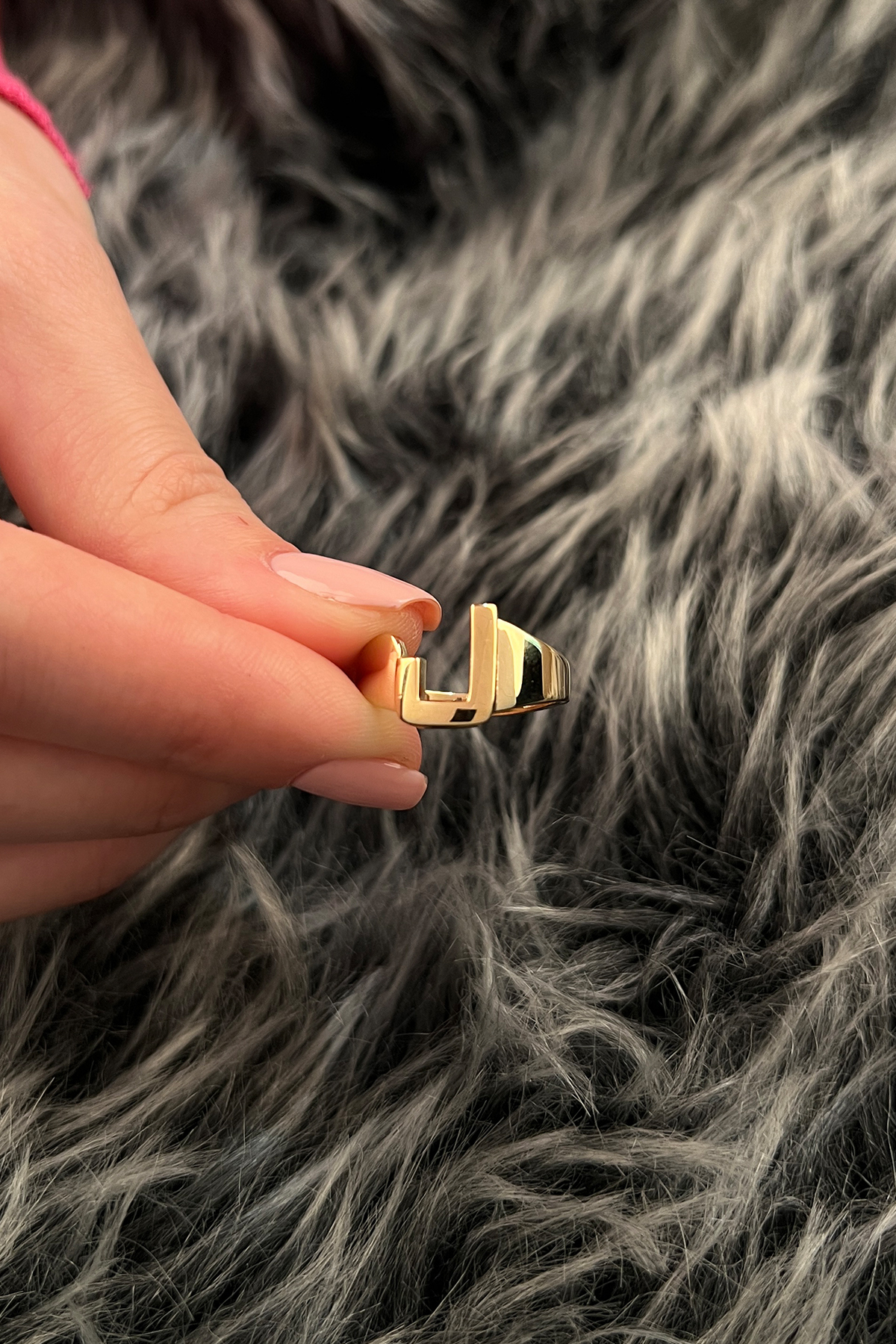 14 Ayar Altın Taşsız J Harfli Yüzük - Fiyonk Kuyumculuk (1)